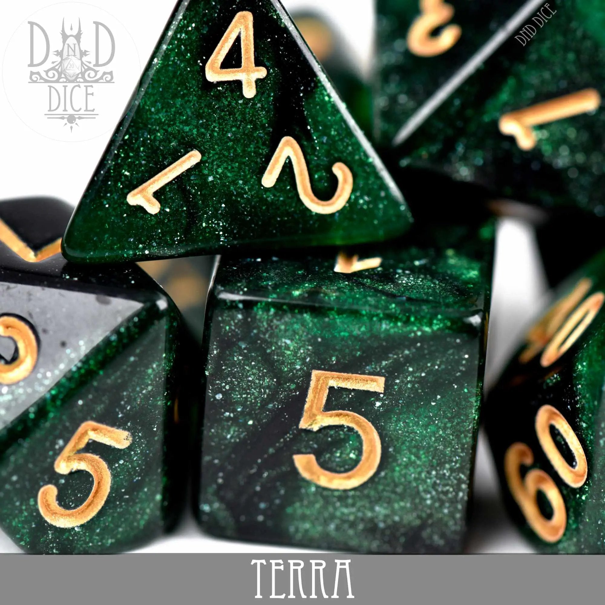 Terra Galaxy 7 or 11 Dice Set by DNDDICE.COM