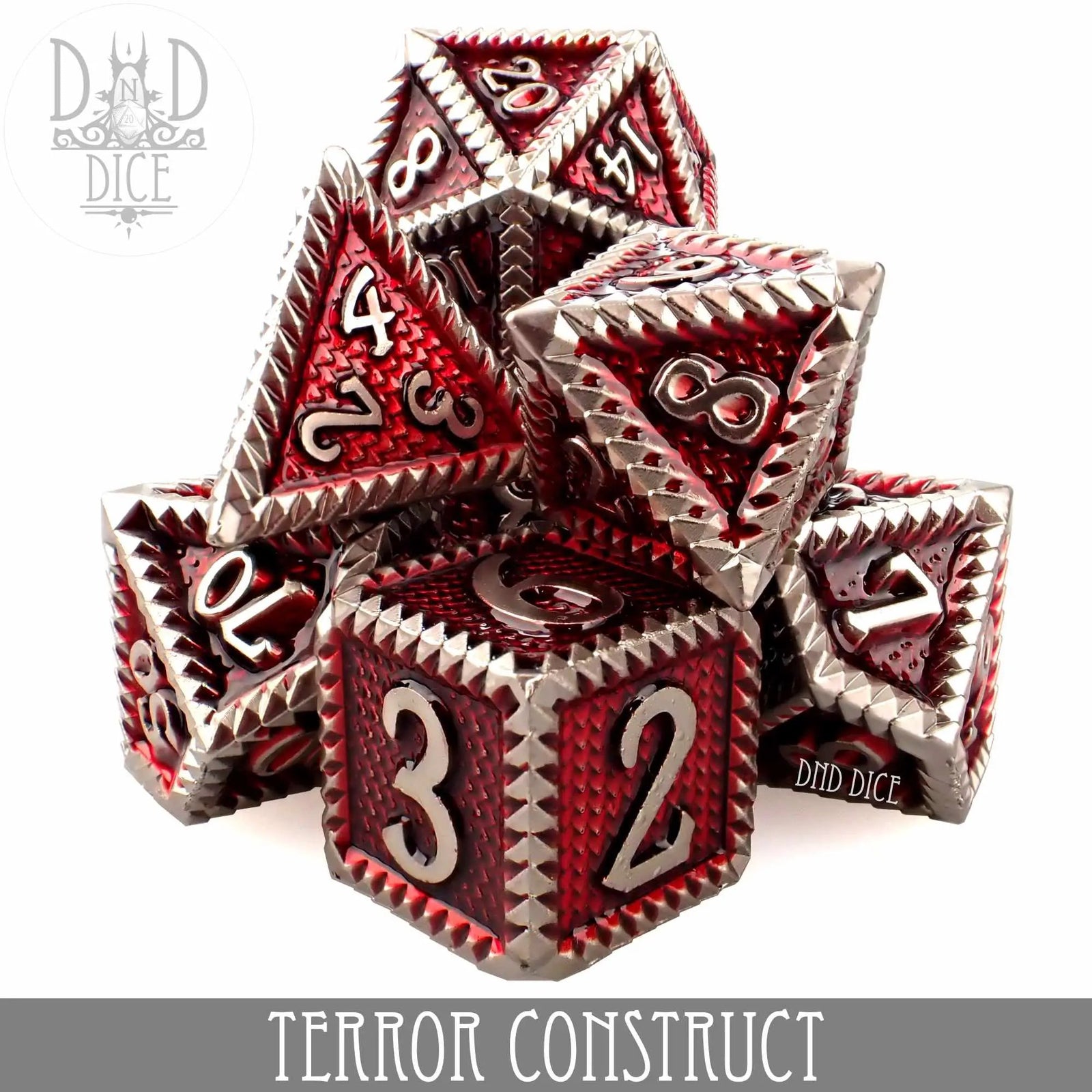 Terror Construct Metal Dice Set by DNDDICE.COM