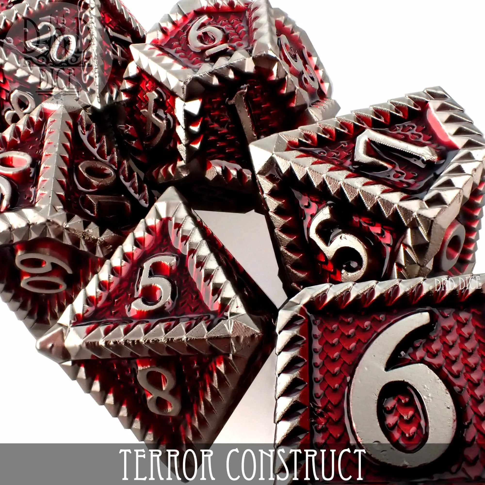 Terror Construct Metal Dice Set by DNDDICE.COM