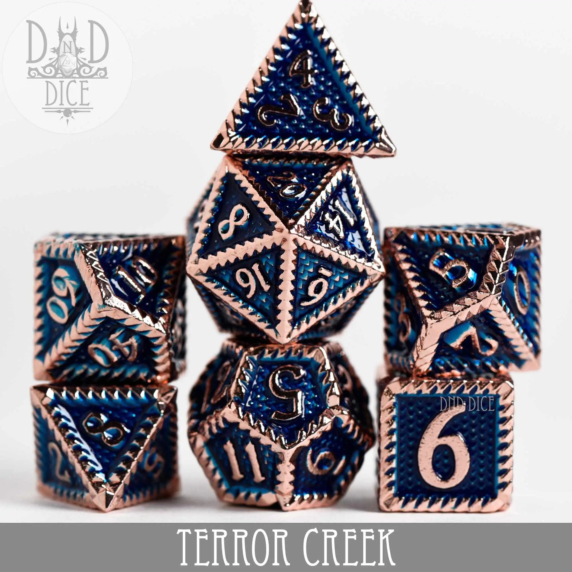 Terror Creek Metal Dice Set by DNDDICE.COM
