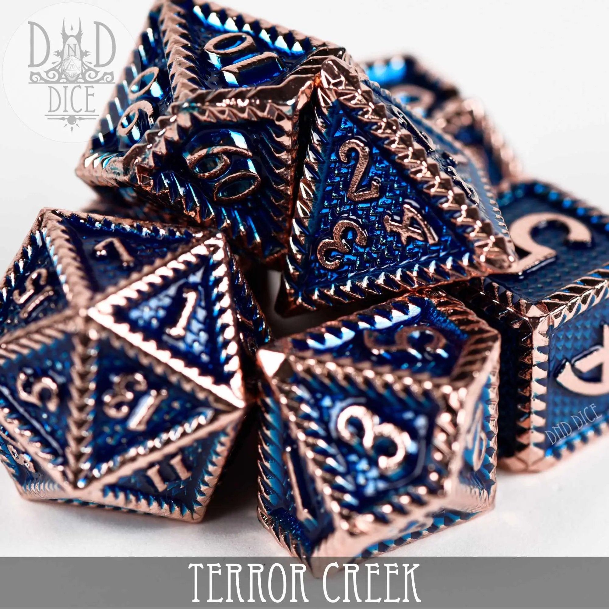 Terror Creek Metal Dice Set by DNDDICE.COM