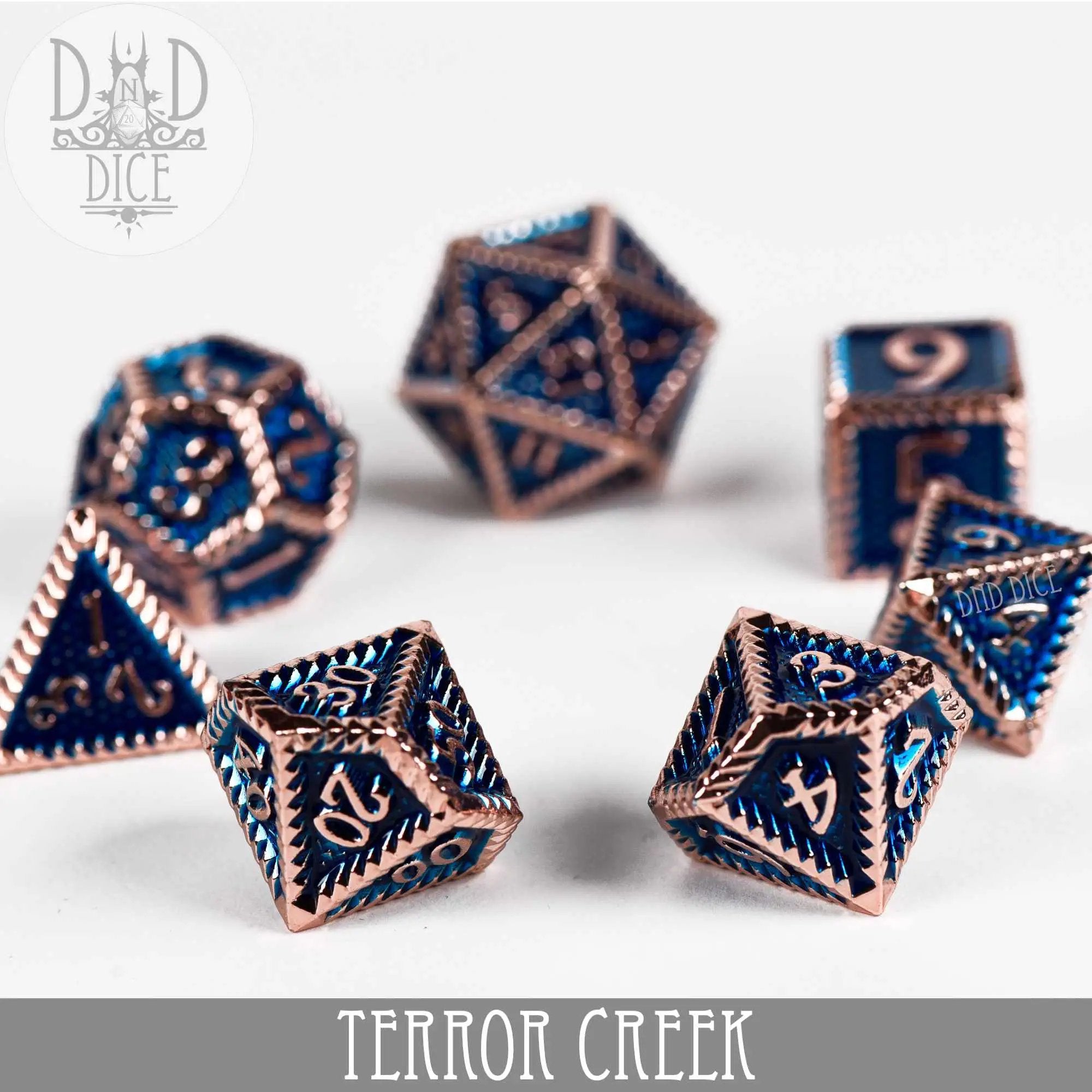Terror Creek Metal Dice Set by DNDDICE.COM