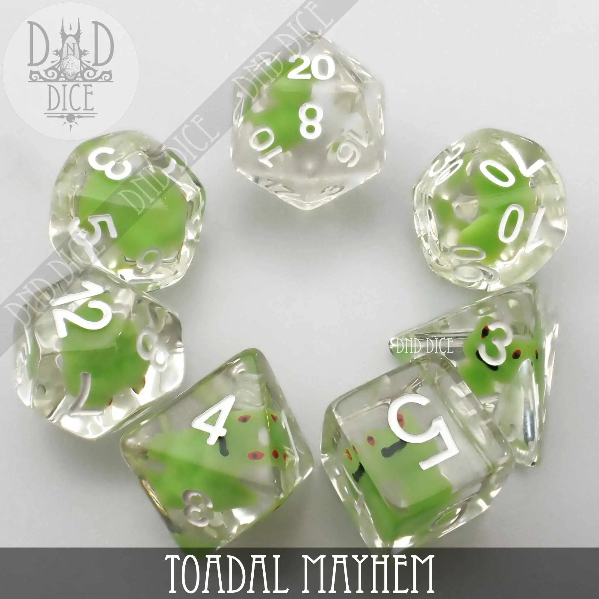 Toadal Mayhem Dice Set by DNDDICE.COM