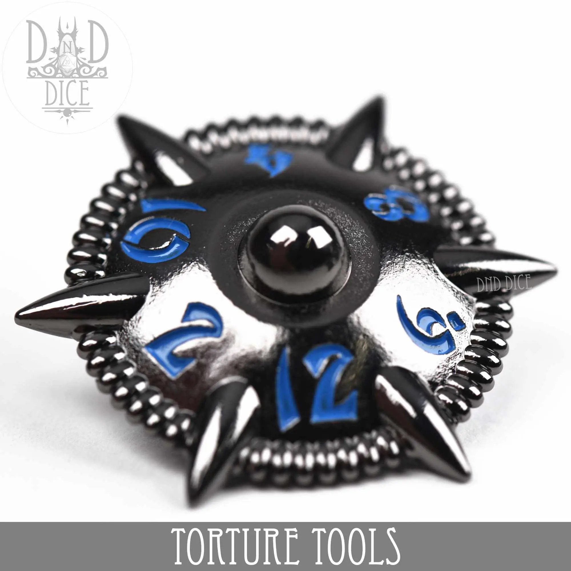 Torture Tools Blue - Metal Dice Set by DNDDICE.COM