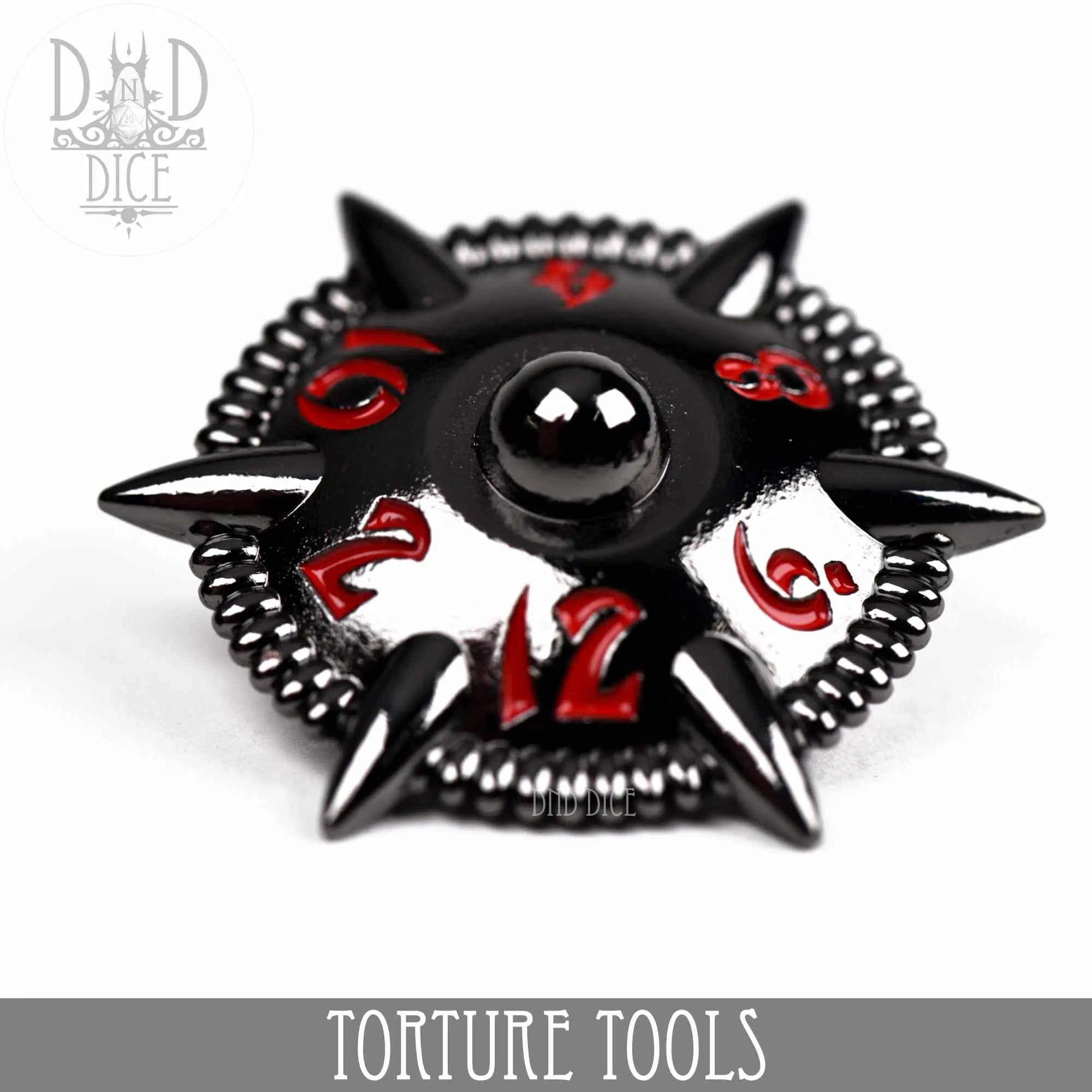 Torture Tools Red - Metal Dice Set by DNDDICE.COM