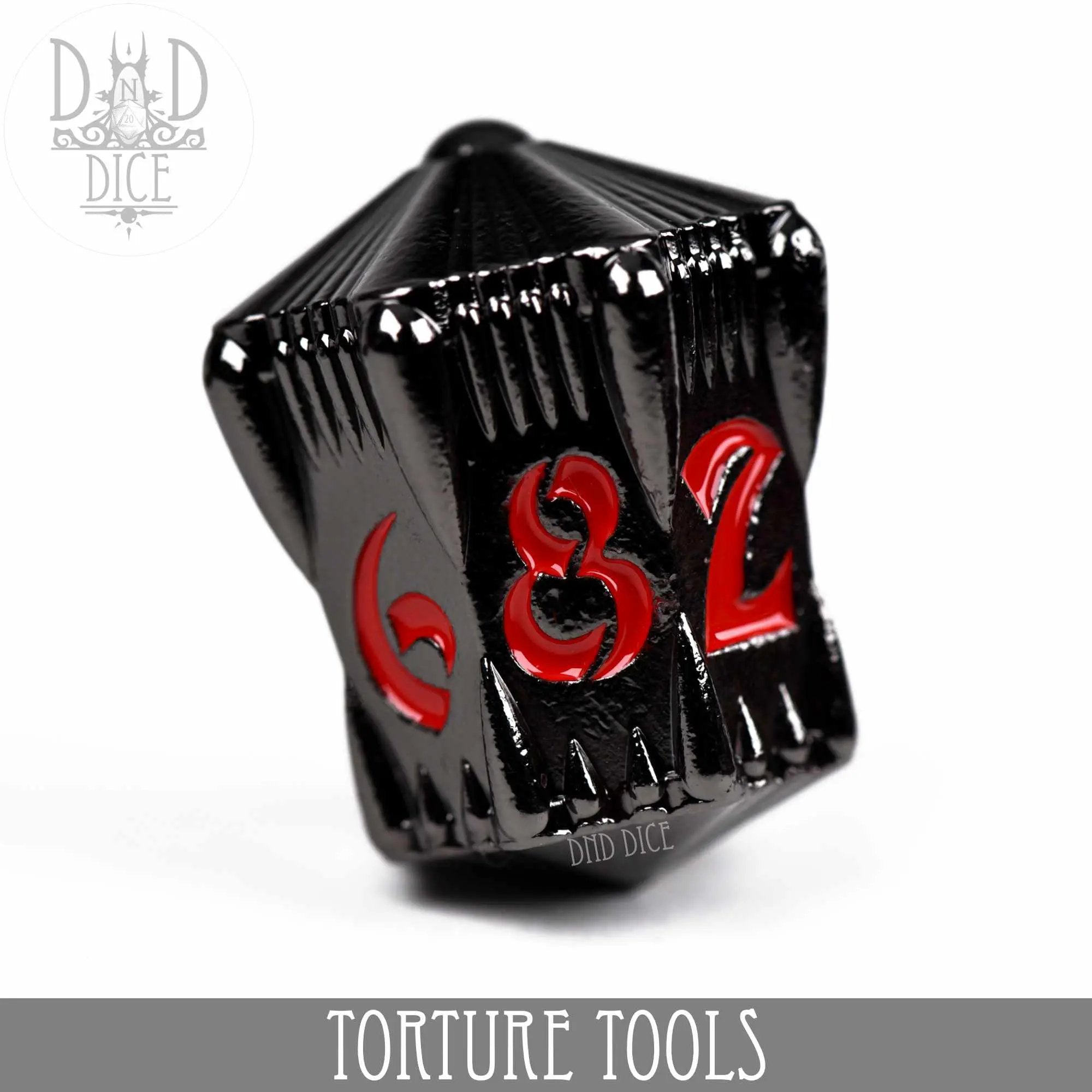 Torture Tools Red - Metal Dice Set by DNDDICE.COM
