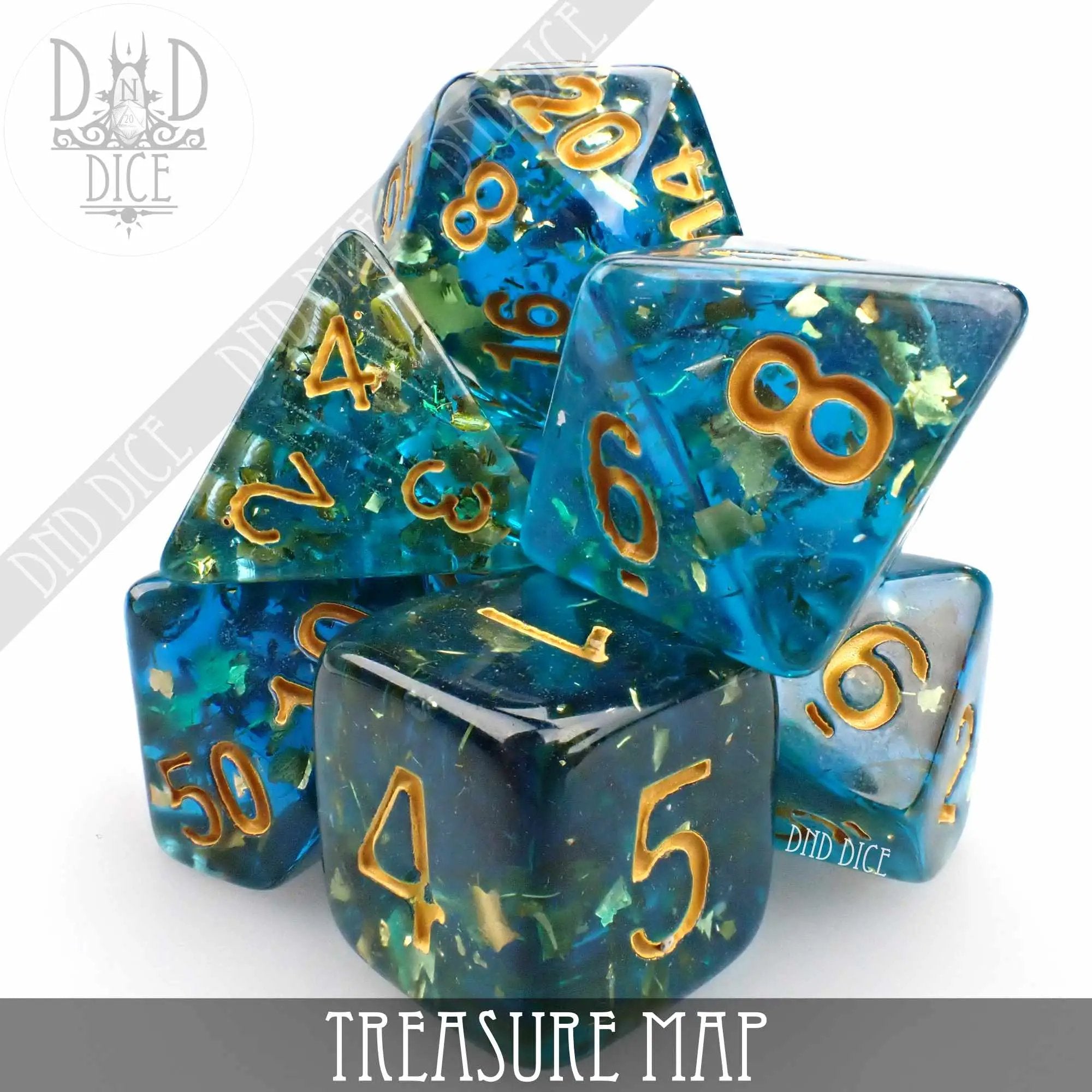 Treasure Map Dice Set by DNDDICE.COM