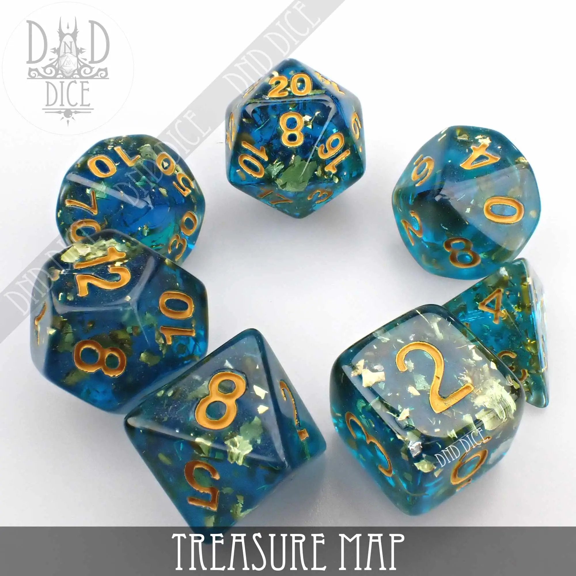 Treasure Map Dice Set by DNDDICE.COM