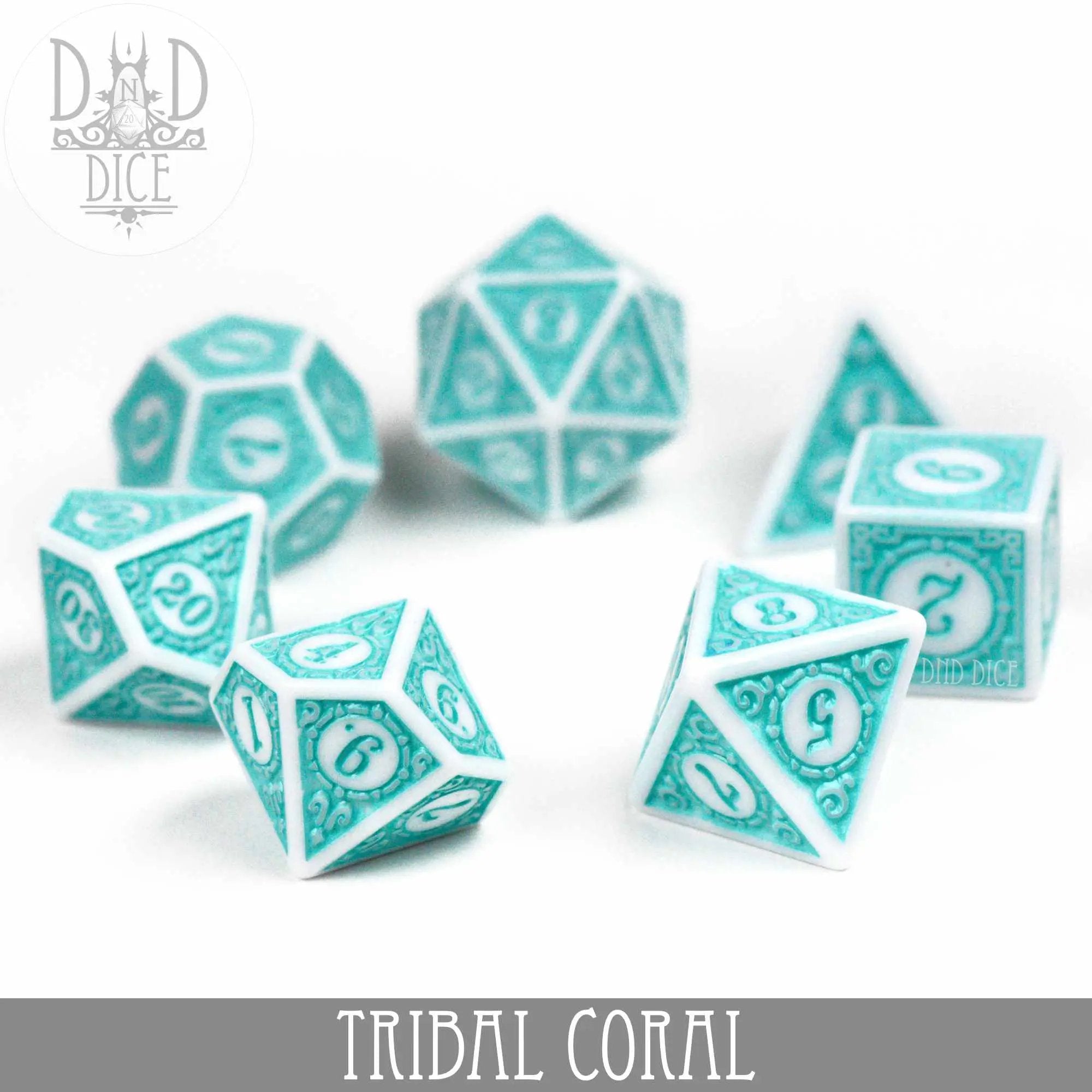 Tribal Coral Dice Set by DNDDICE.COM