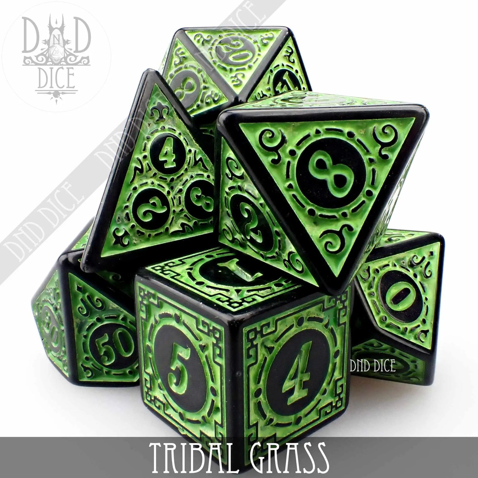 Tribal Grass Dice Set by DNDDICE.COM