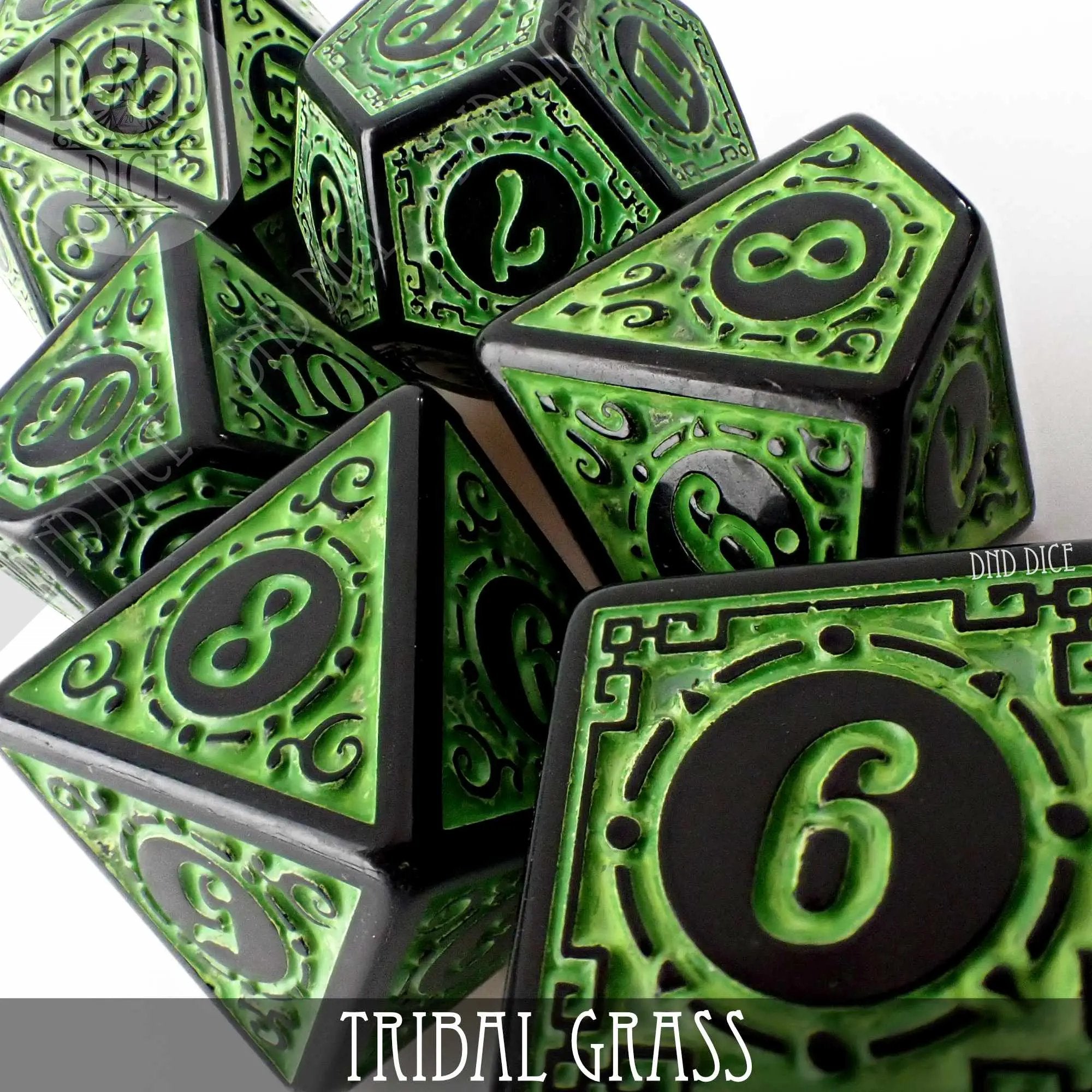Tribal Grass Dice Set by DNDDICE.COM