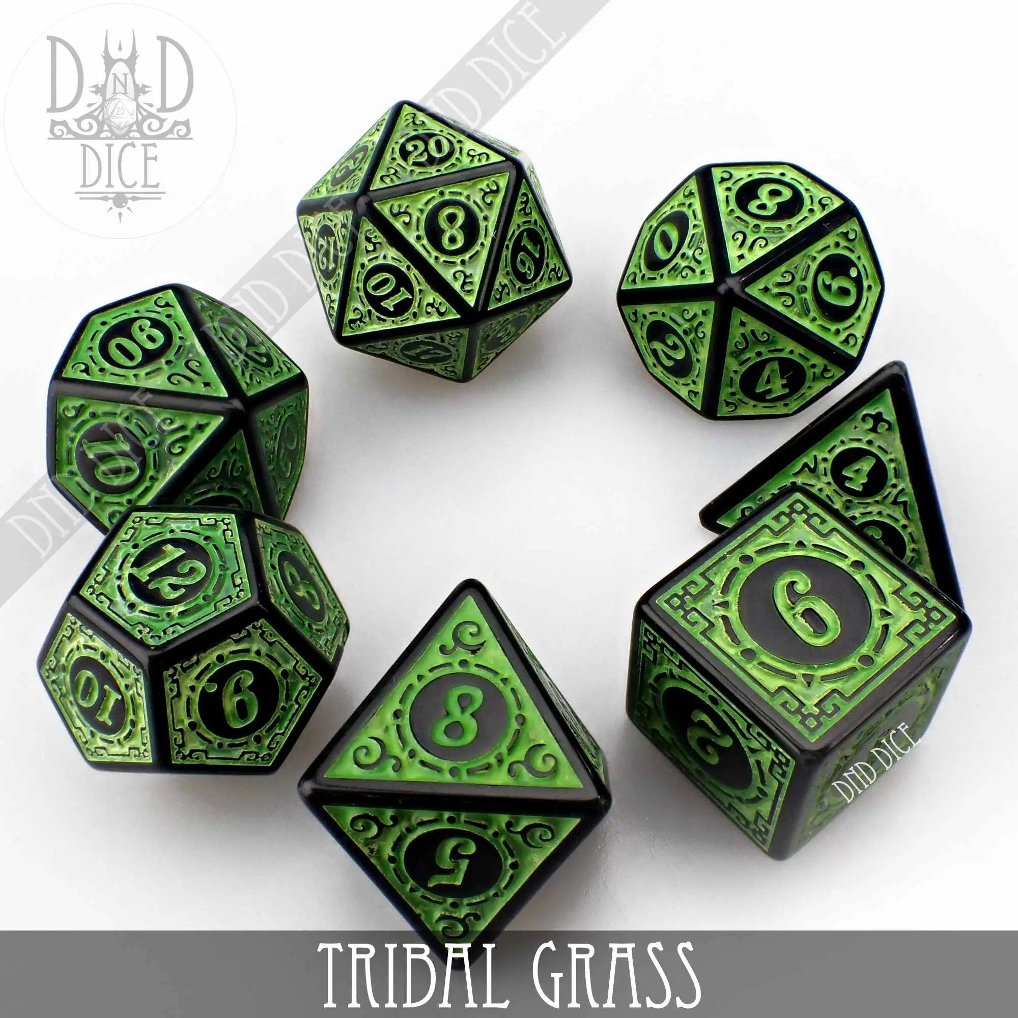 Tribal Grass Dice Set by DNDDICE.COM