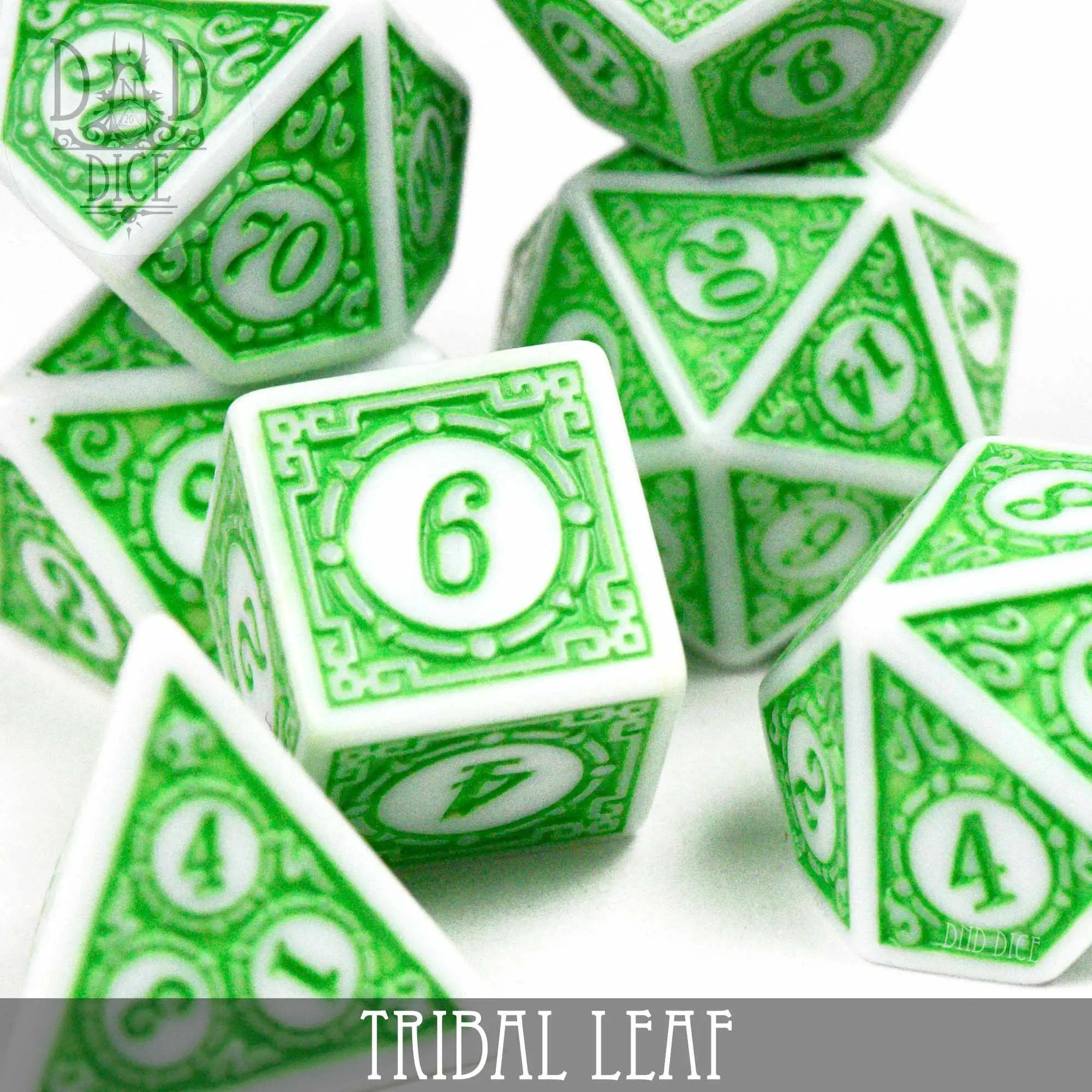 Tribal Leaf Dice Set by DNDDICE.COM