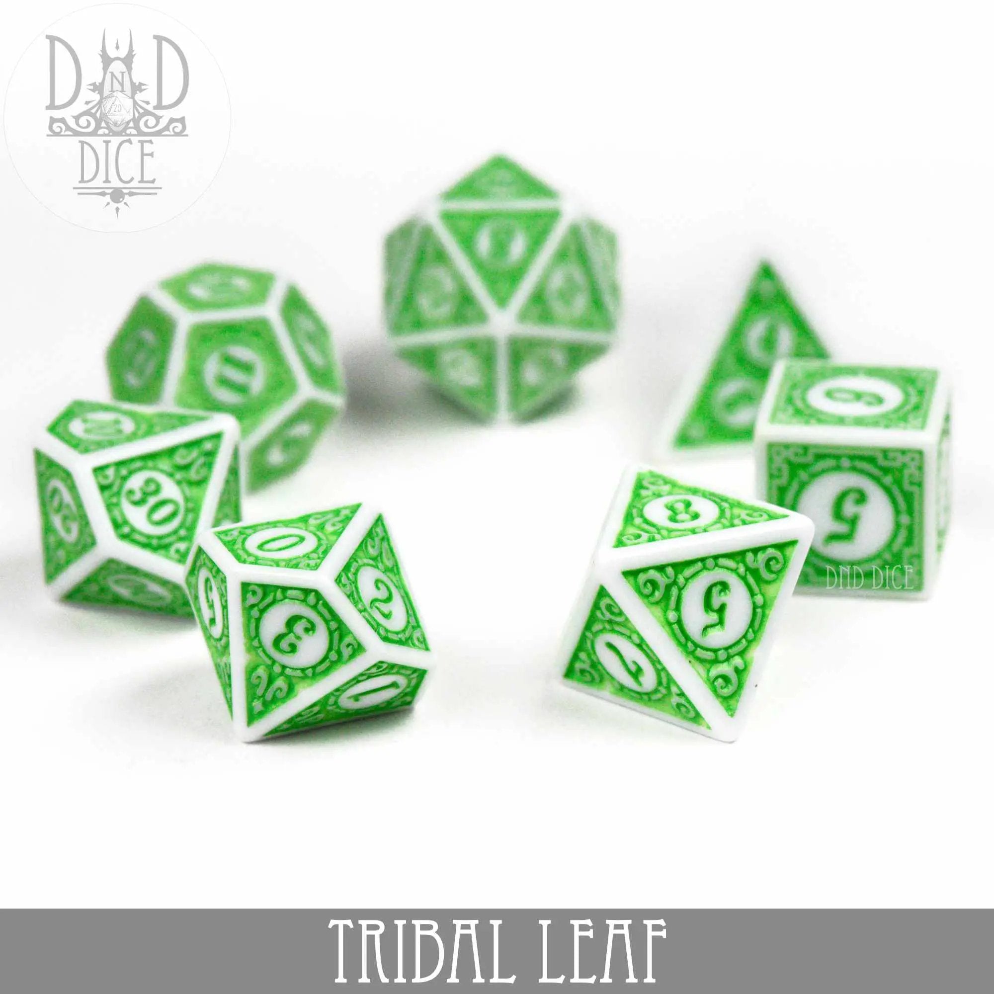 Tribal Leaf Dice Set by DNDDICE.COM