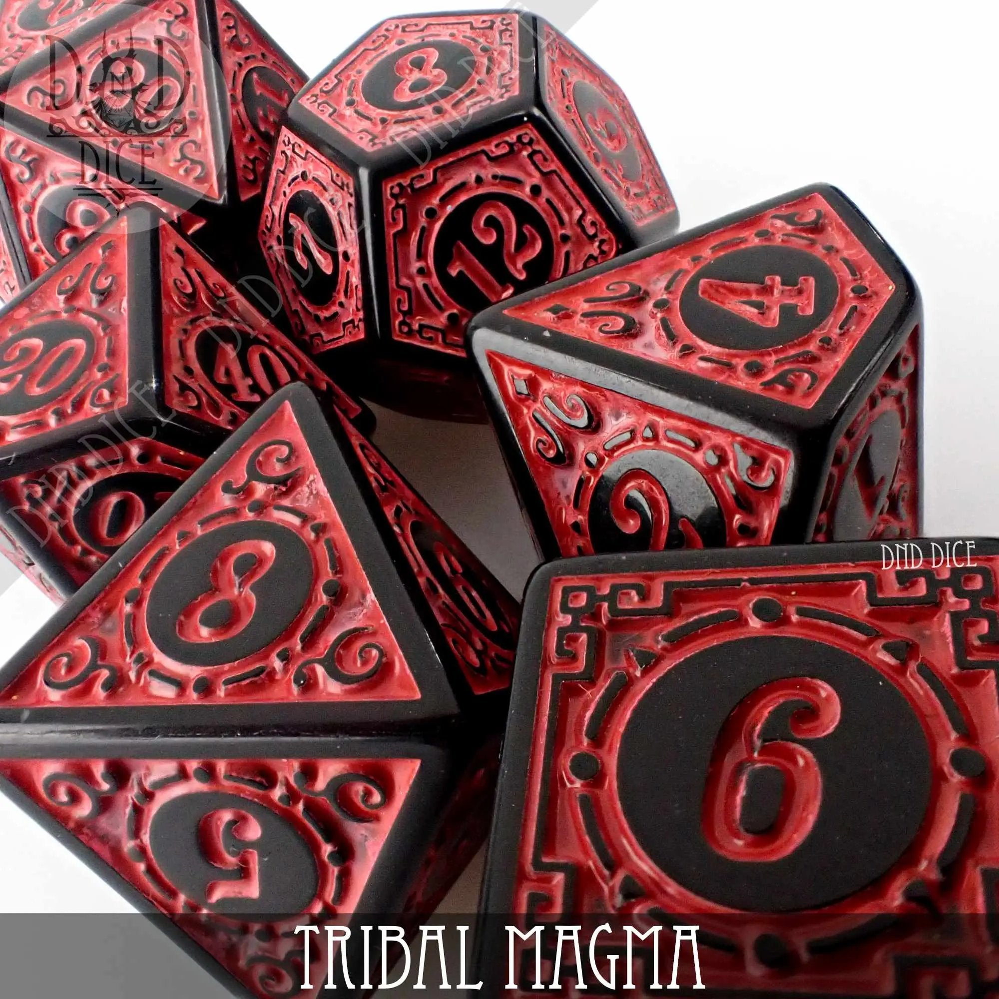 Tribal Magma Dice Set by DNDDICE.COM