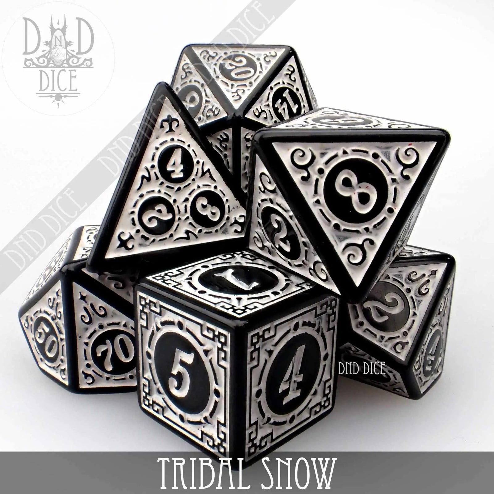 Tribal Snow Dice Set by DNDDICE.COM