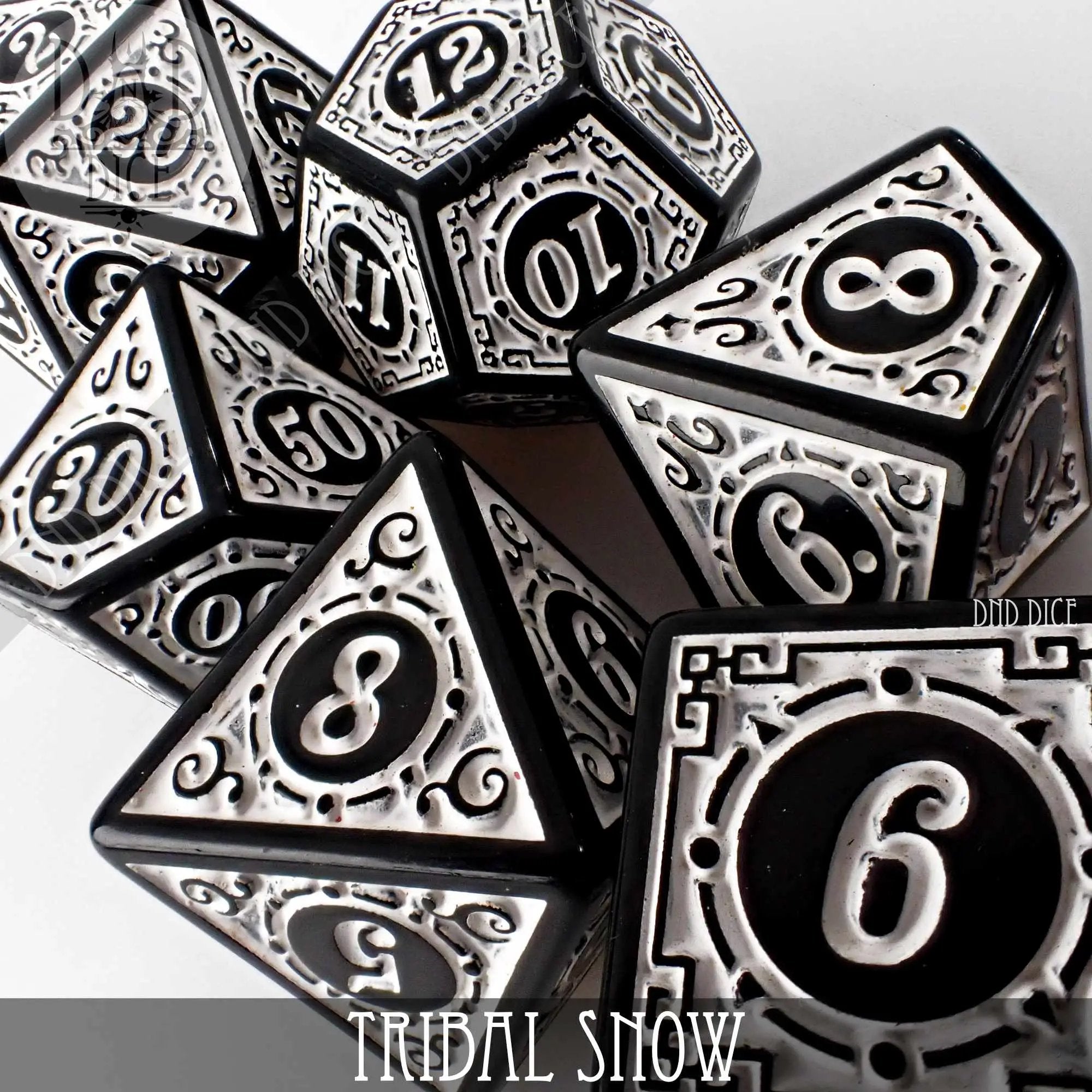 Tribal Snow Dice Set by DNDDICE.COM