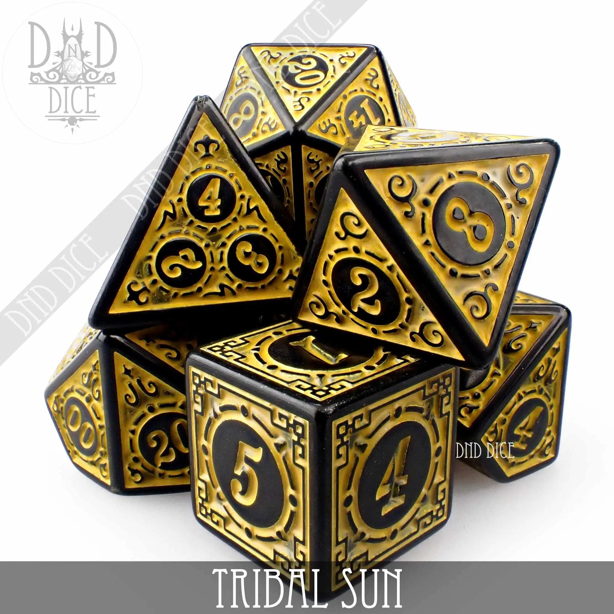 Tribal Sun Dice Set by DNDDICE.COM