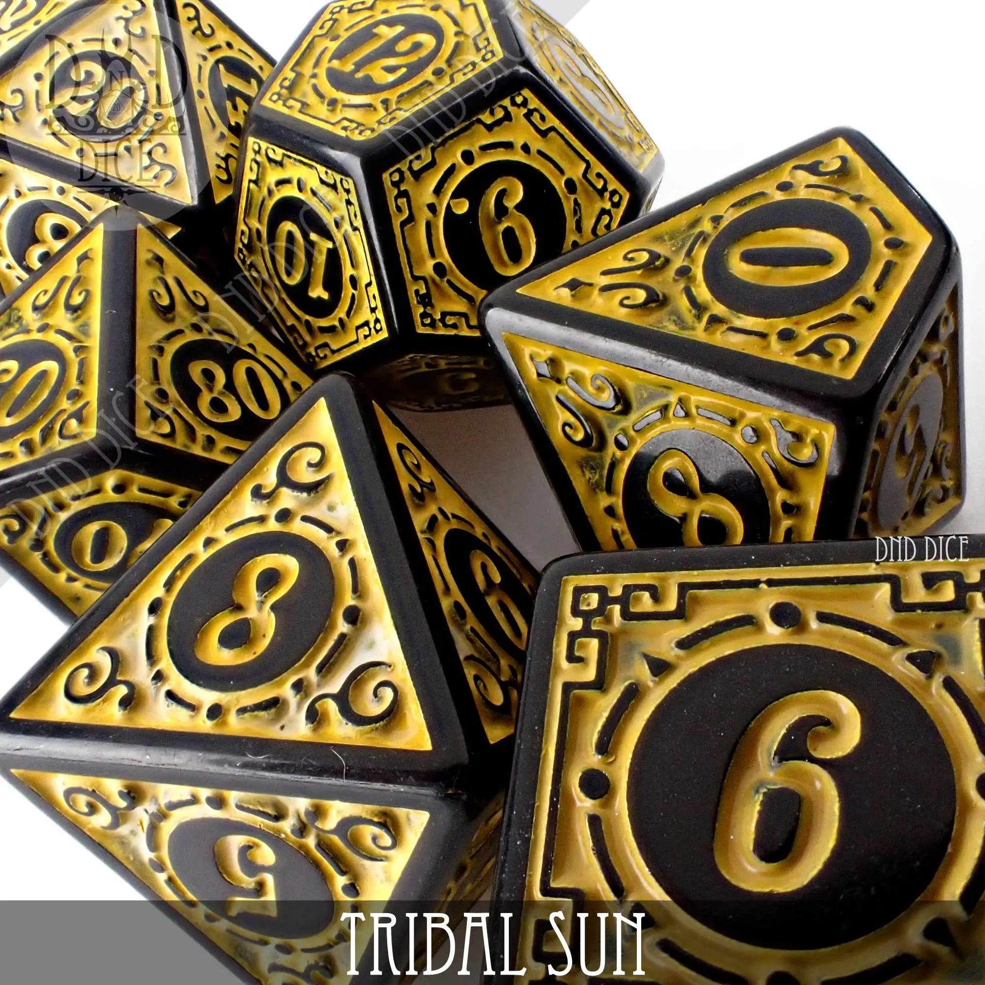 Tribal Sun Dice Set by DNDDICE.COM