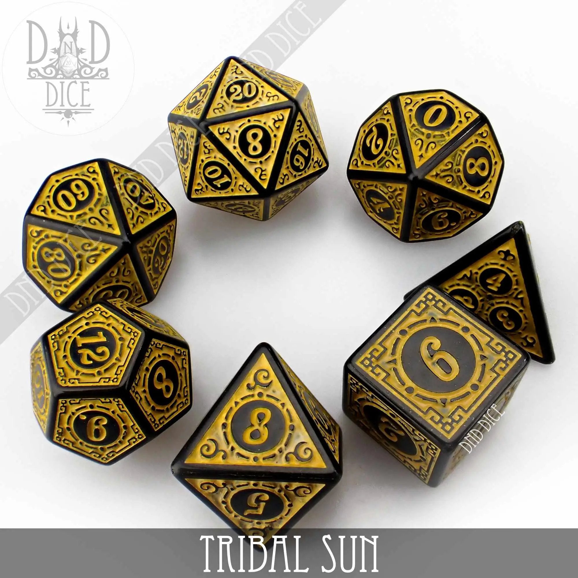 Tribal Sun Dice Set by DNDDICE.COM