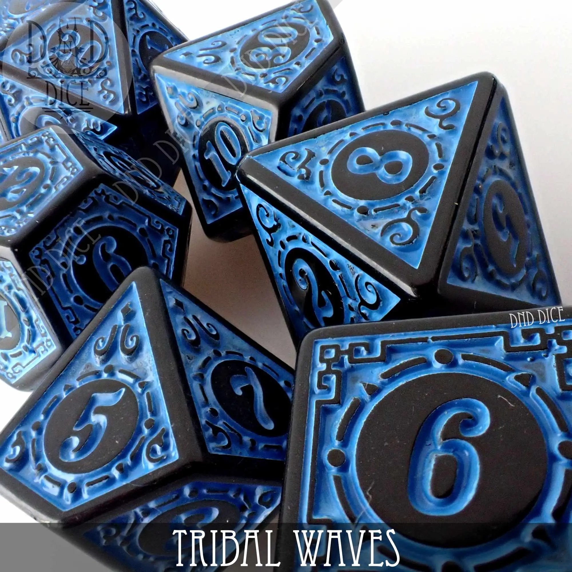 Tribal Waves Dice Set by DNDDICE.COM