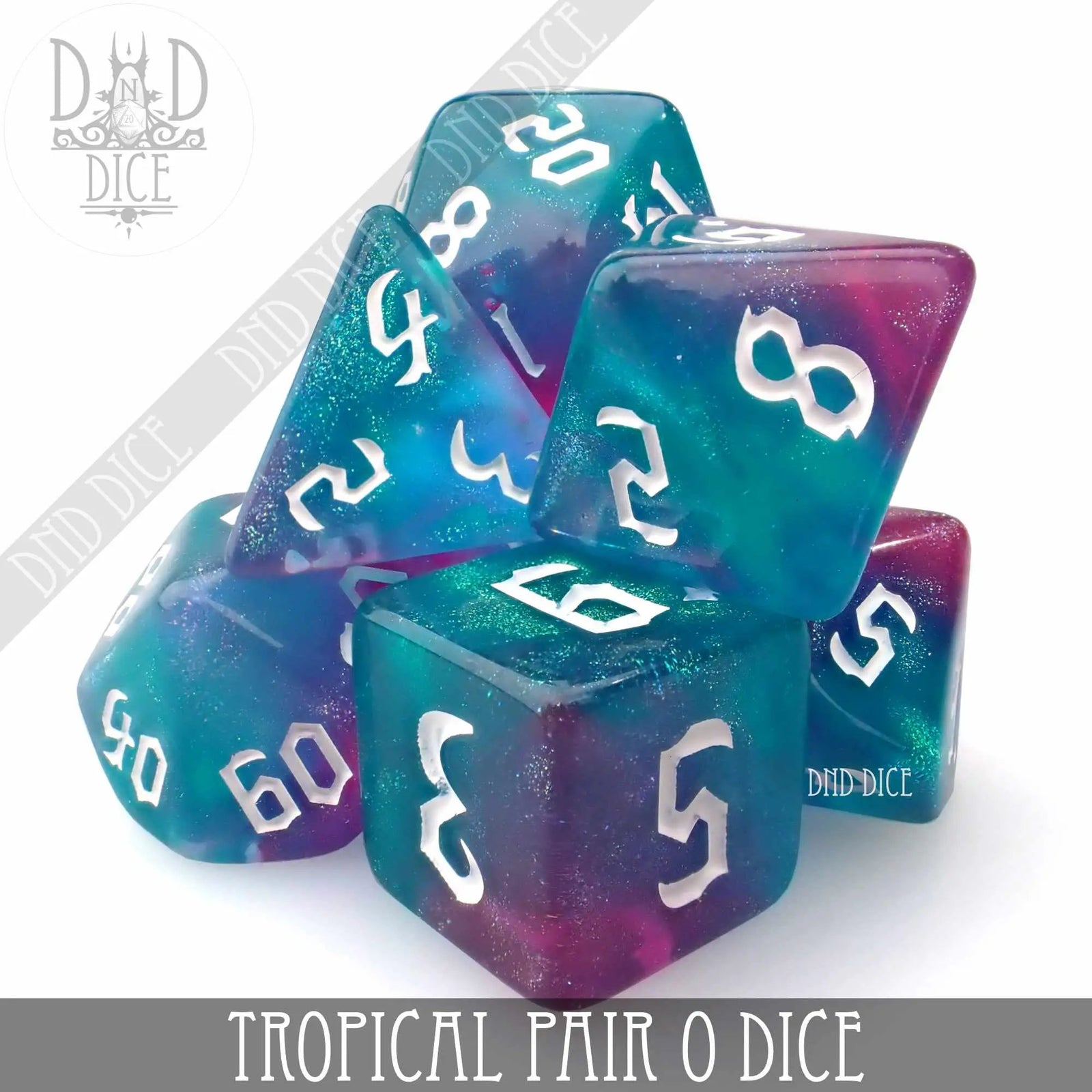 Tropical Pair O Dice Set by DNDDICE.COM