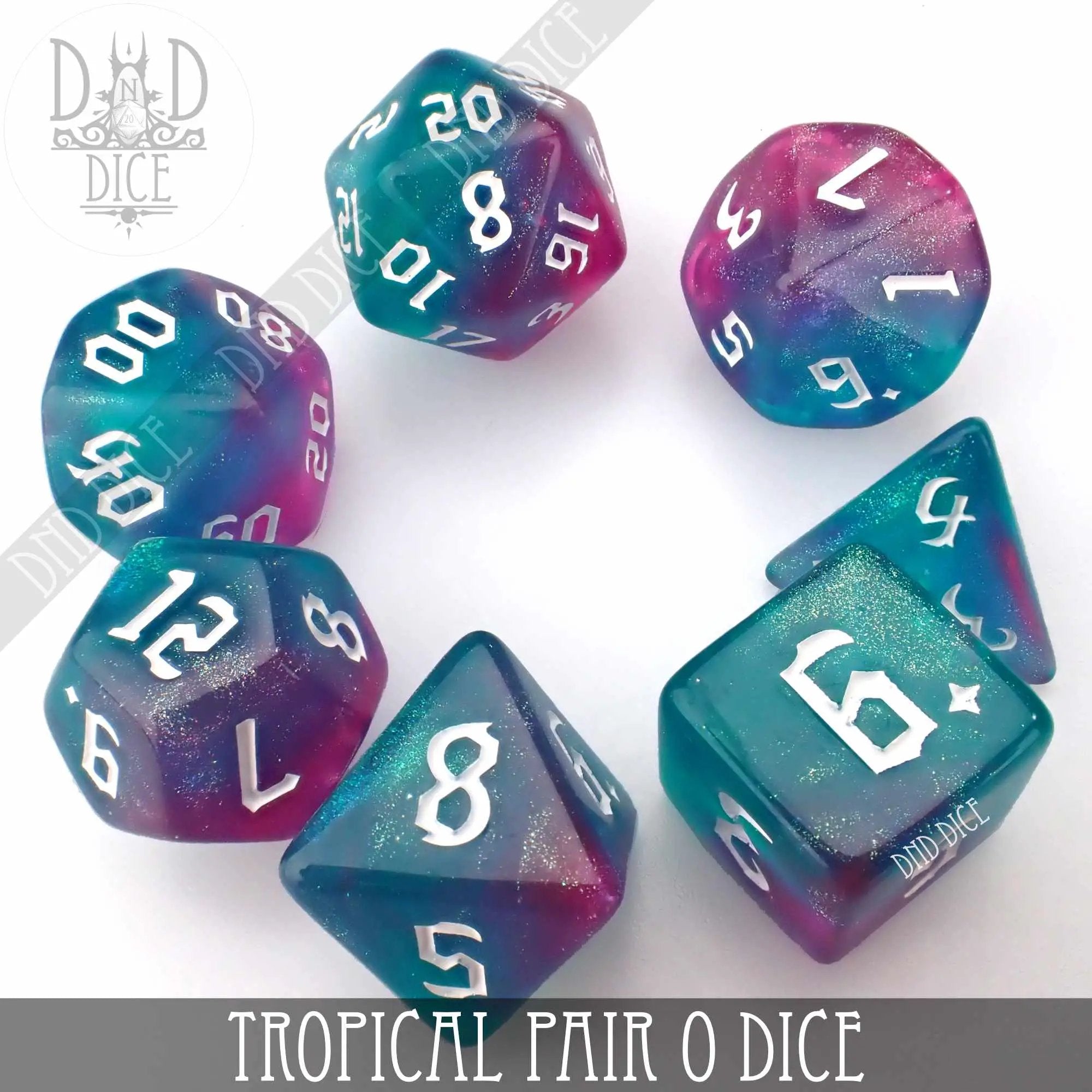 Tropical Pair O Dice Set by DNDDICE.COM