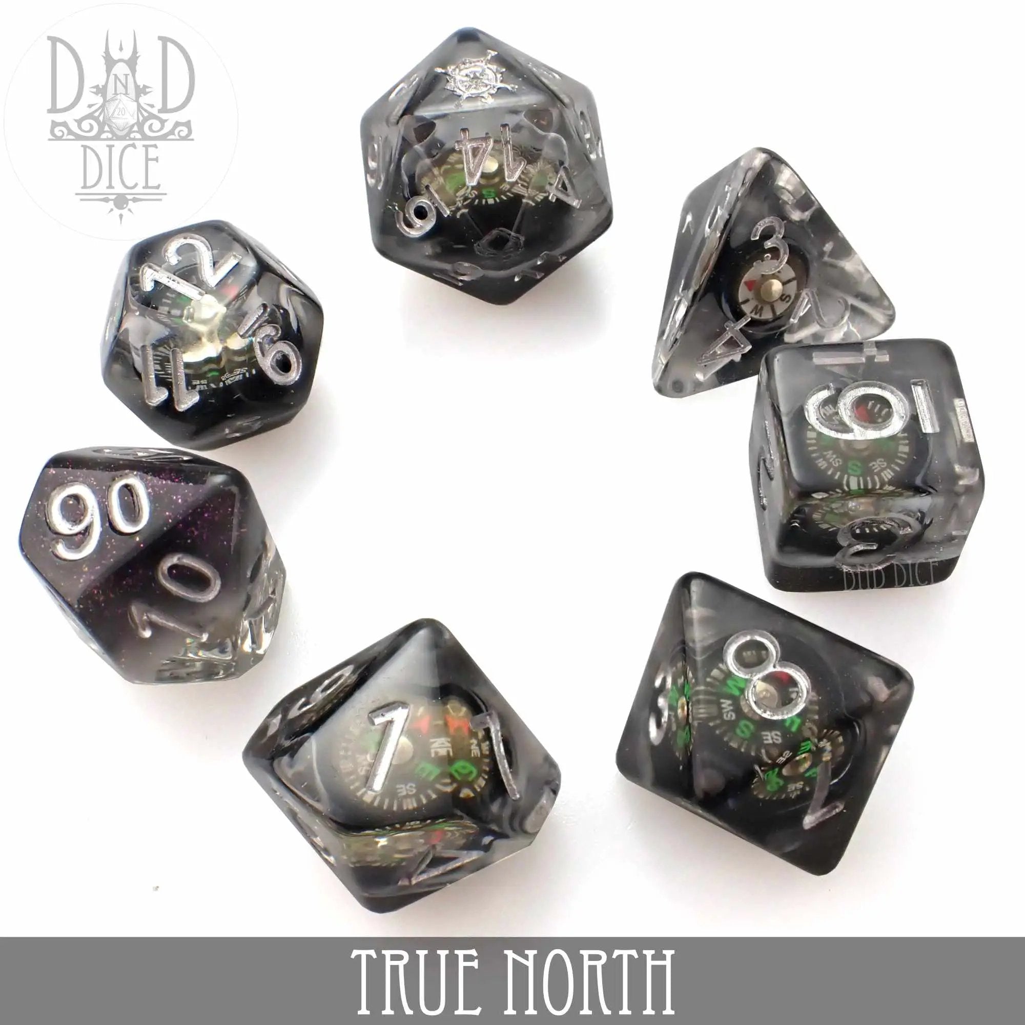 True North Dice Set (Real Compass) by DNDDICE.COM