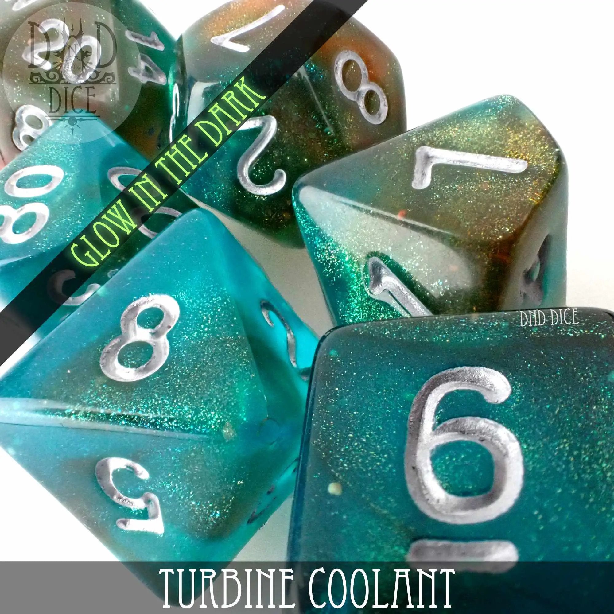 Turbine Coolant Glow in the Dark Dice Set by DNDDICE.COM