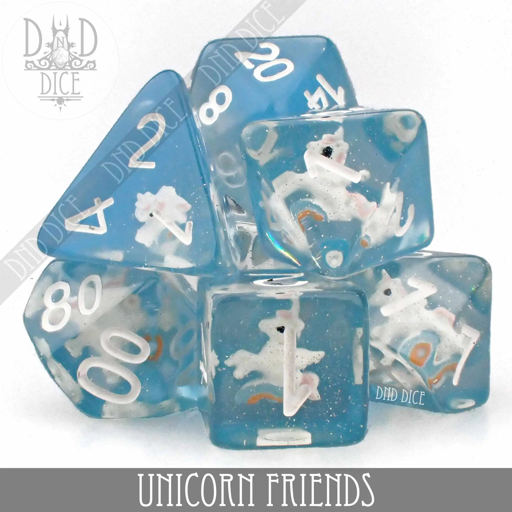 Unicorn Friends Dice Set by DNDDICE.COM