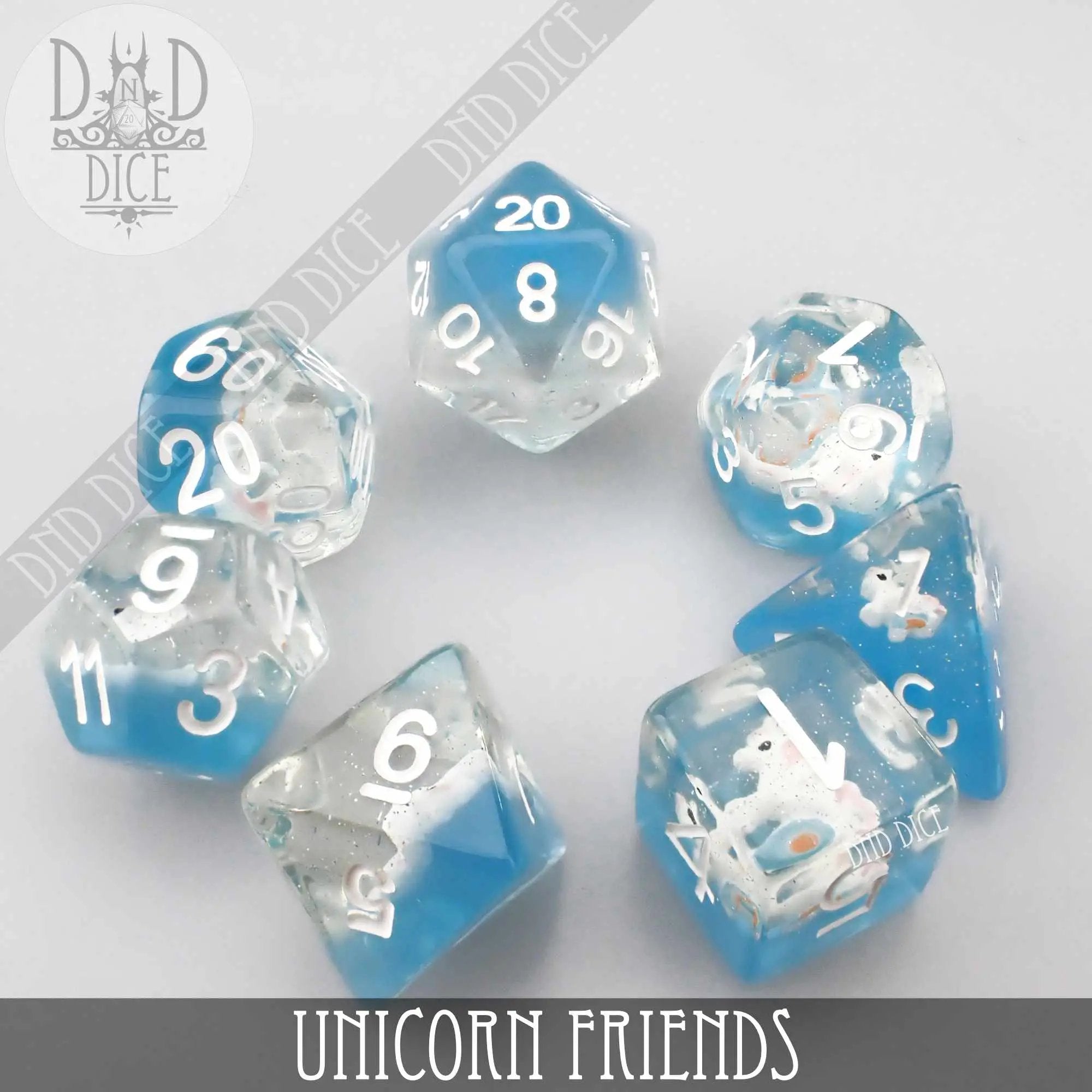 Unicorn Friends Dice Set by DNDDICE.COM