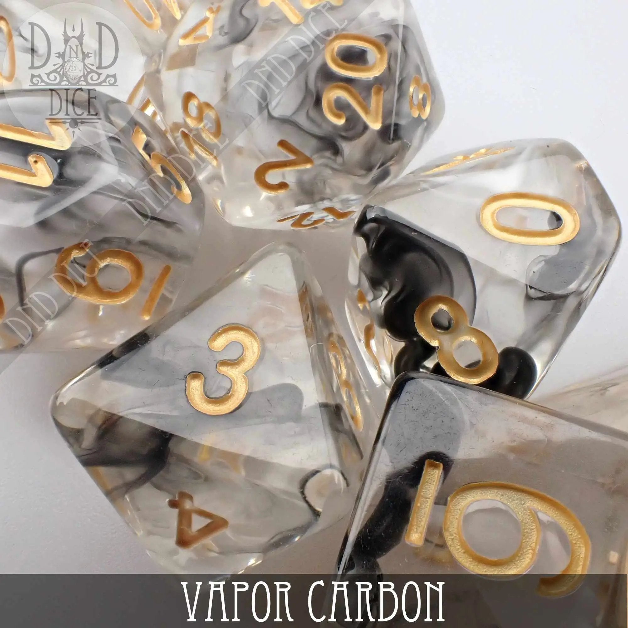 Vapor Carbon Dice Set by DNDDICE.COM