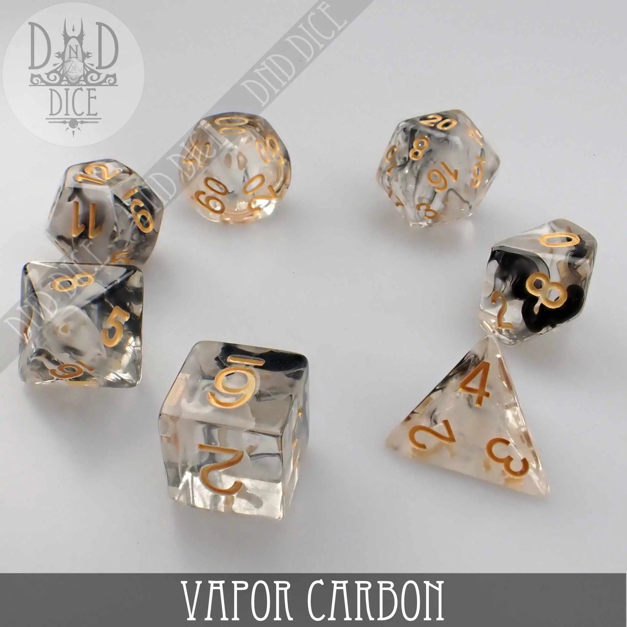 Vapor Carbon Dice Set by DNDDICE.COM