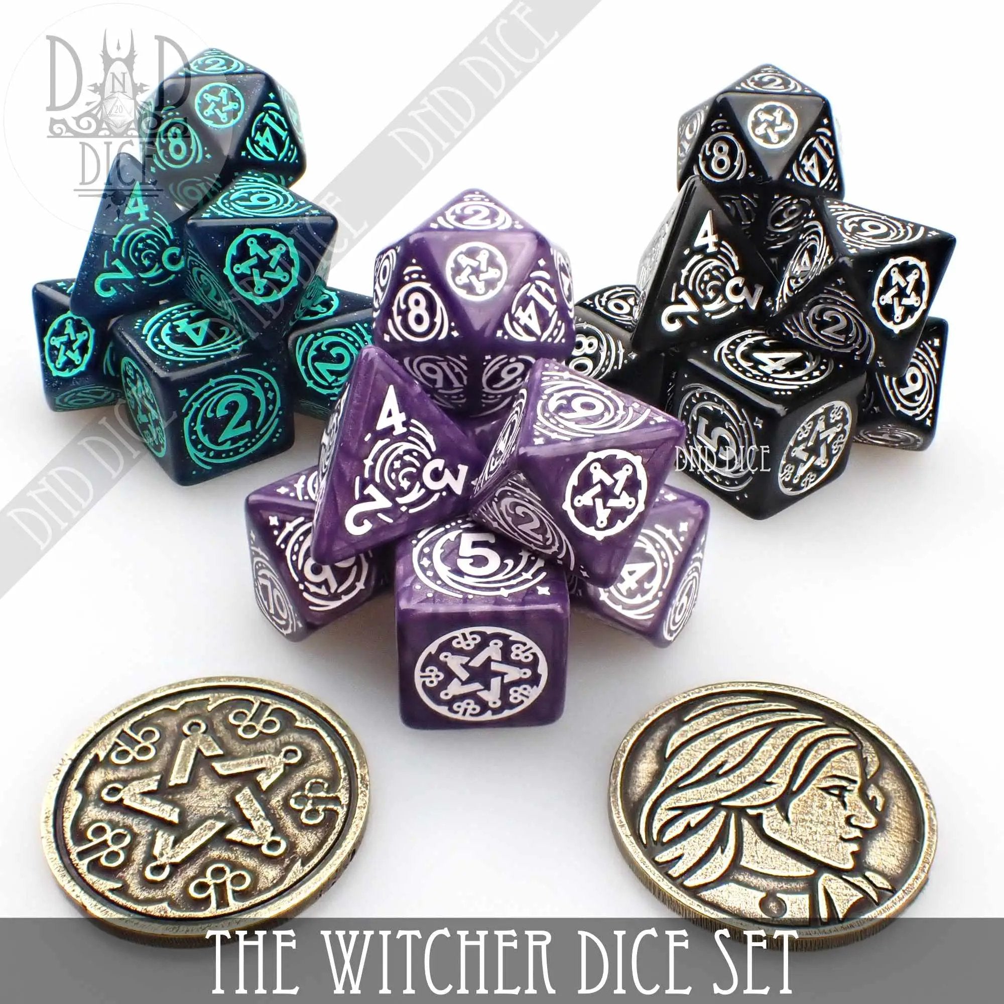 The Witcher Dice Set and Coin - Yennefer by DNDDICE.COM
