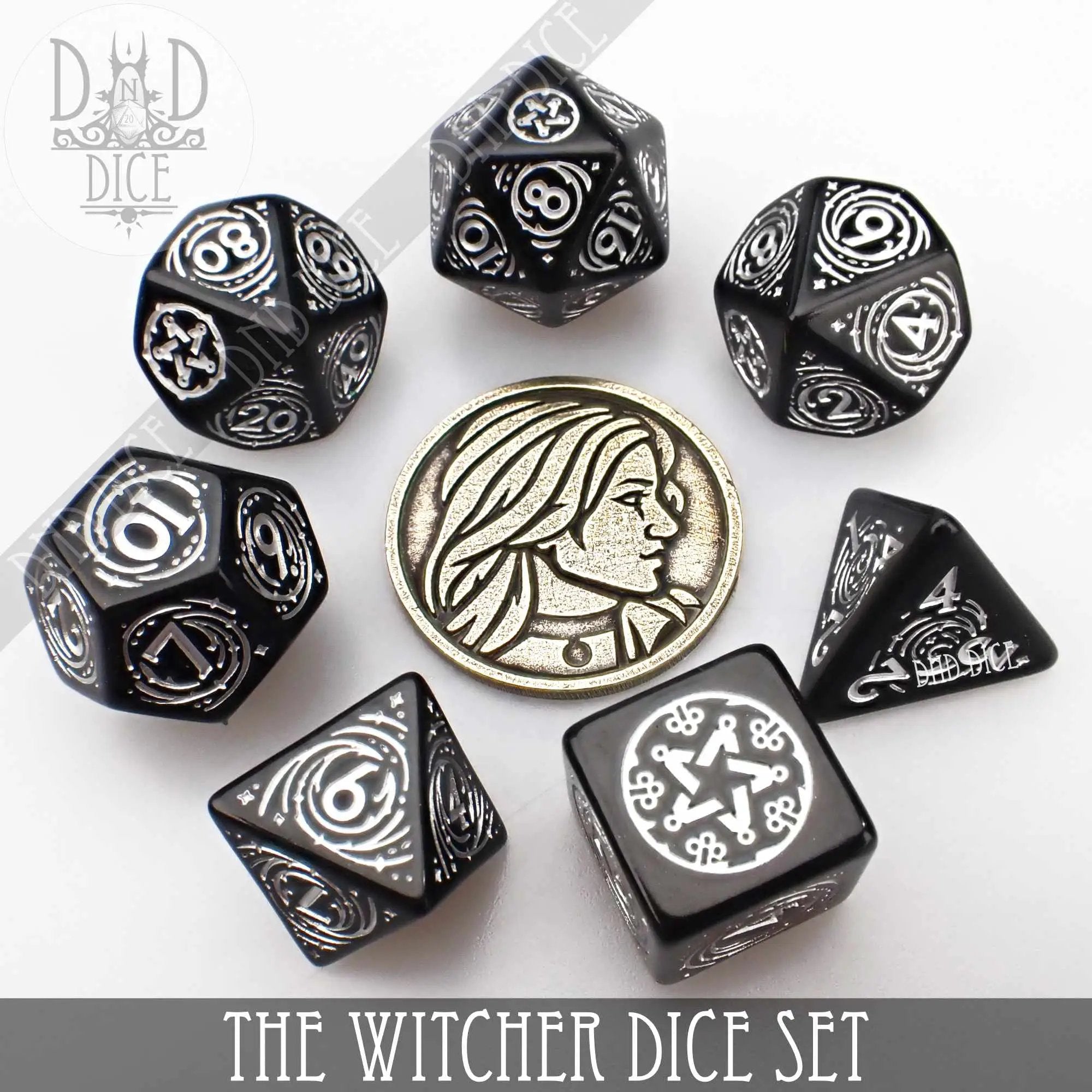 The Witcher Dice Set and Coin - Yennefer by DNDDICE.COM
