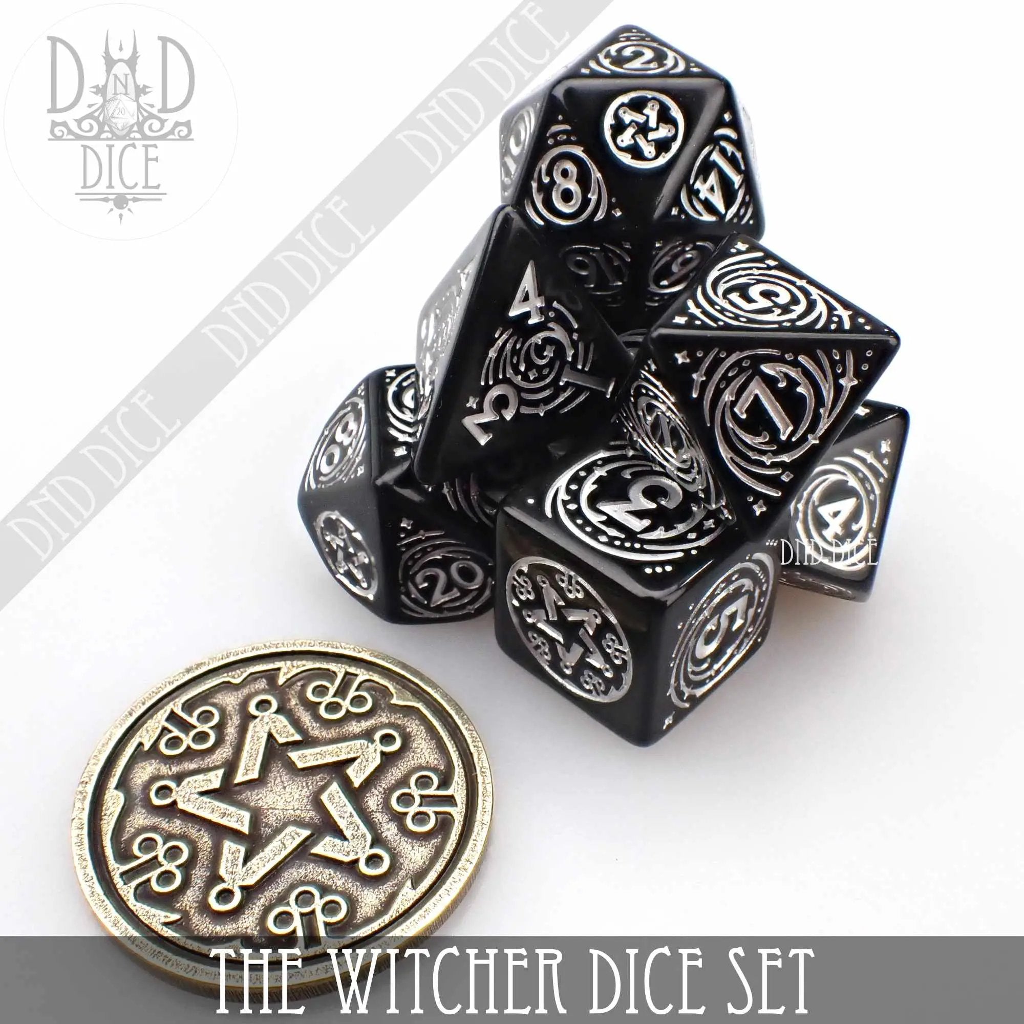 The Witcher Dice Set and Coin - Yennefer by DNDDICE.COM