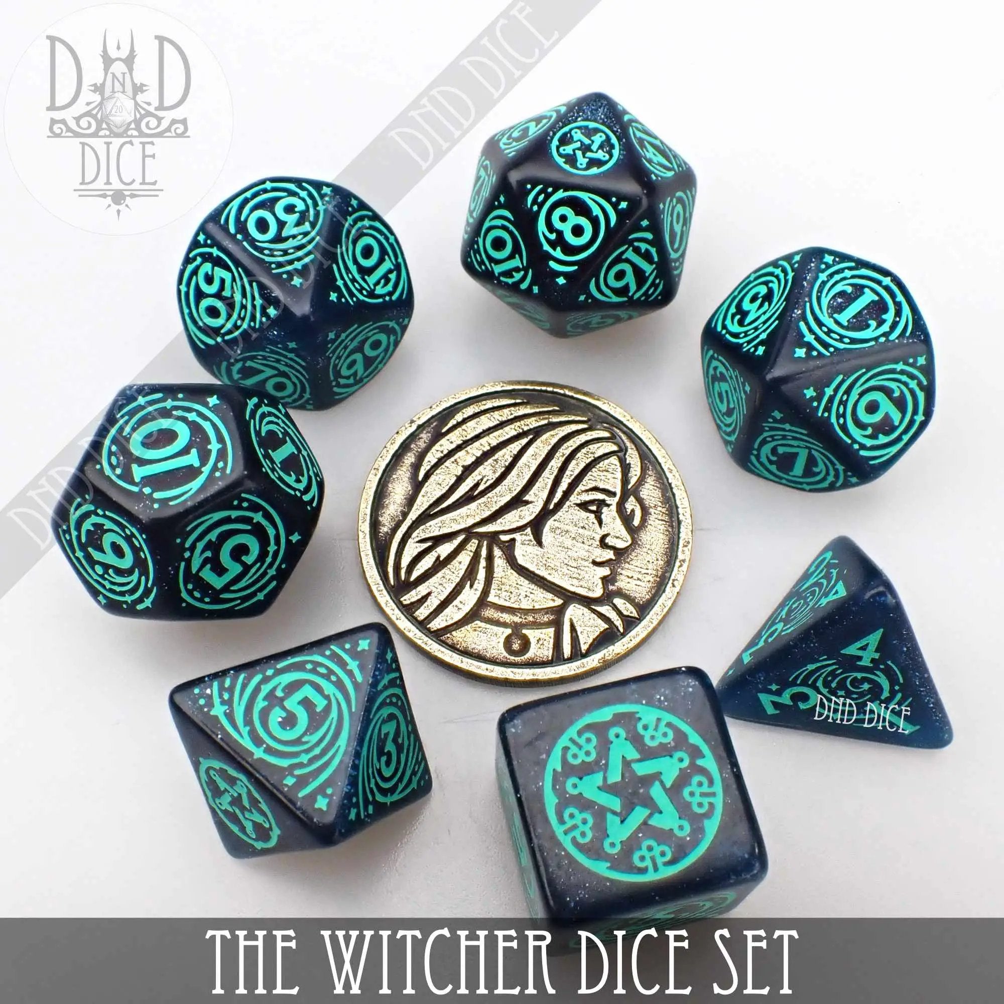 The Witcher Dice Set and Coin - Yennefer by DNDDICE.COM