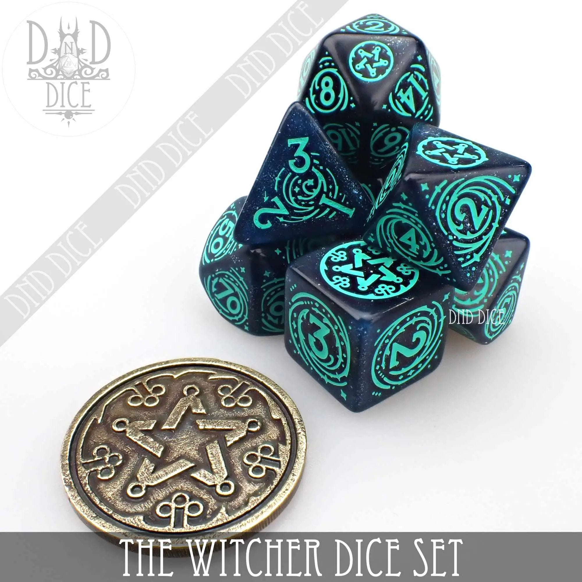 The Witcher Dice Set and Coin - Yennefer by DNDDICE.COM