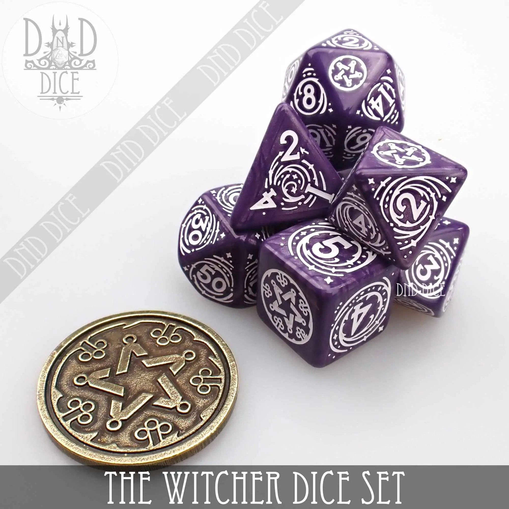 The Witcher Dice Set and Coin - Yennefer by DNDDICE.COM