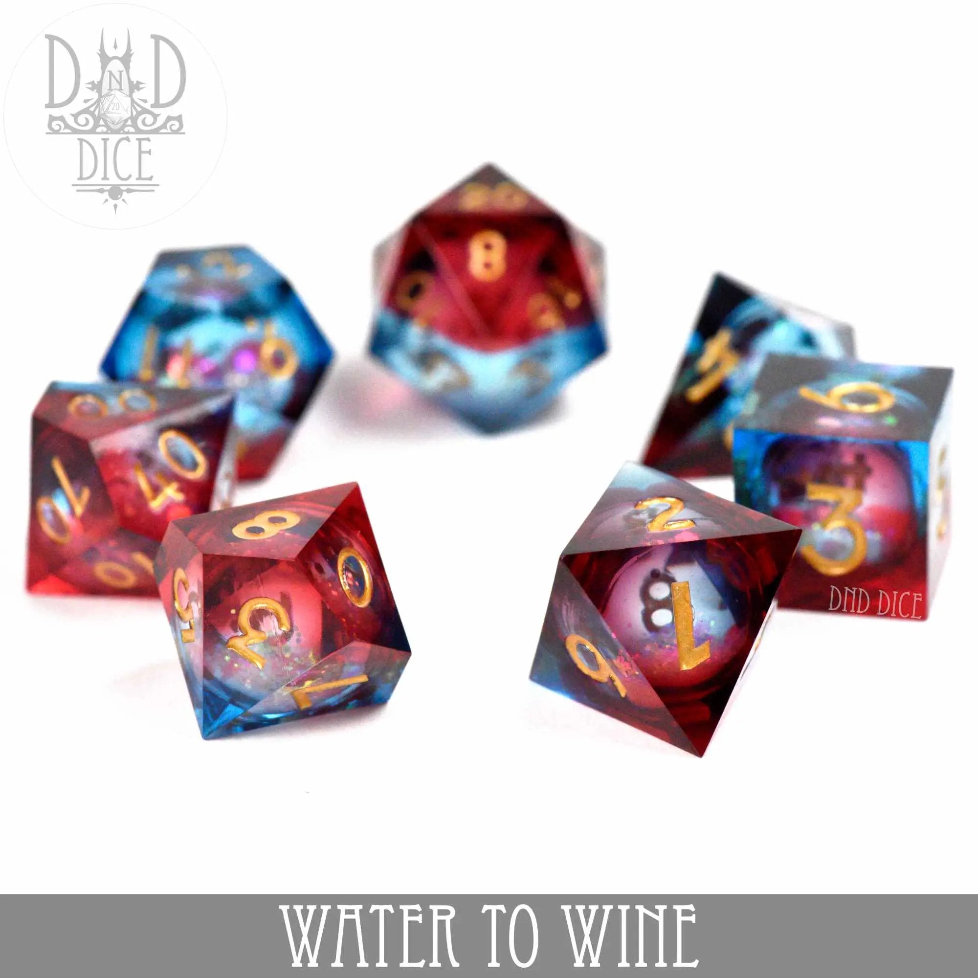Water to Wine Liquid Core Dice Set by DNDDICE.COM
