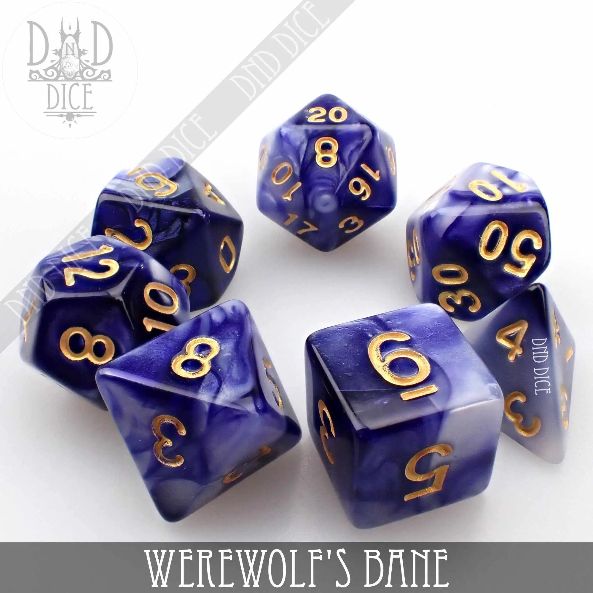 Werewolf's Bane Dice Set by DNDDICE.COM
