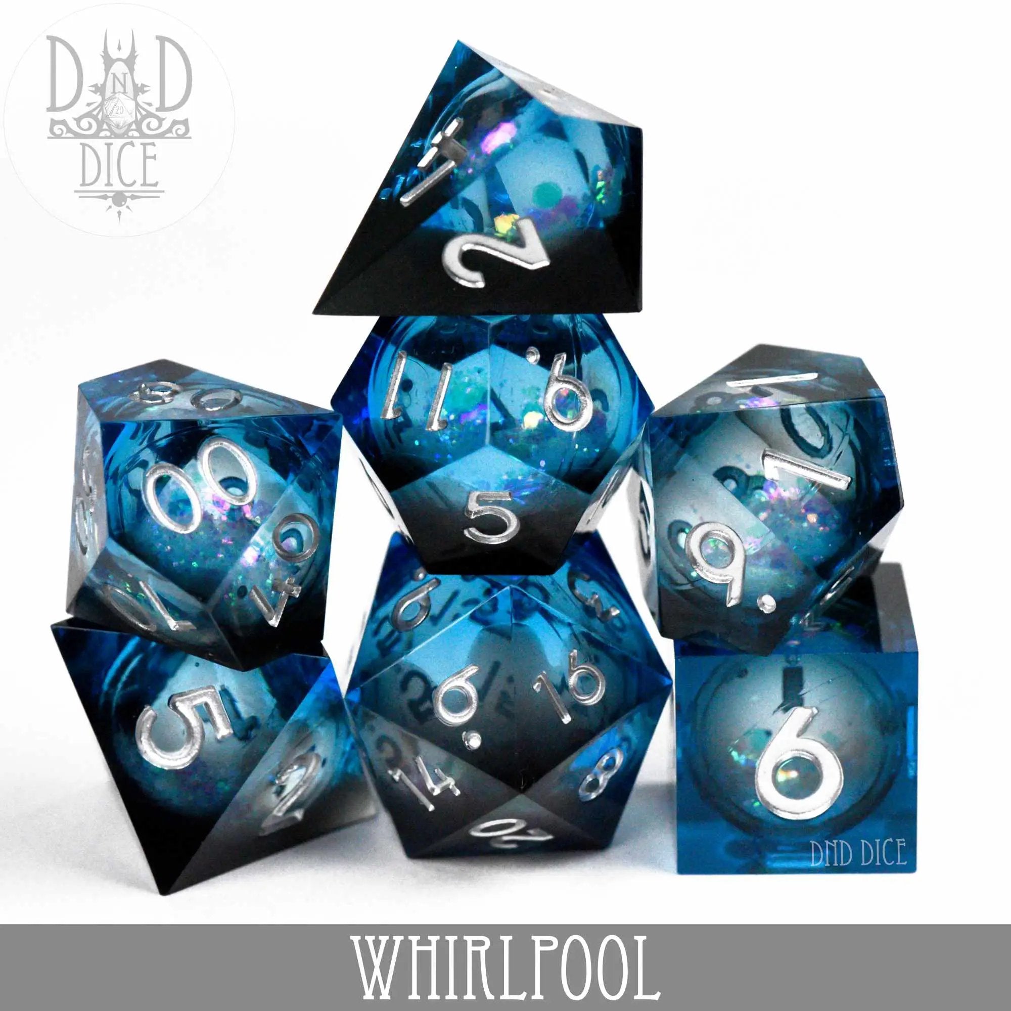 Whirlpool Liquid Core Dice Set by DNDDICE.COM