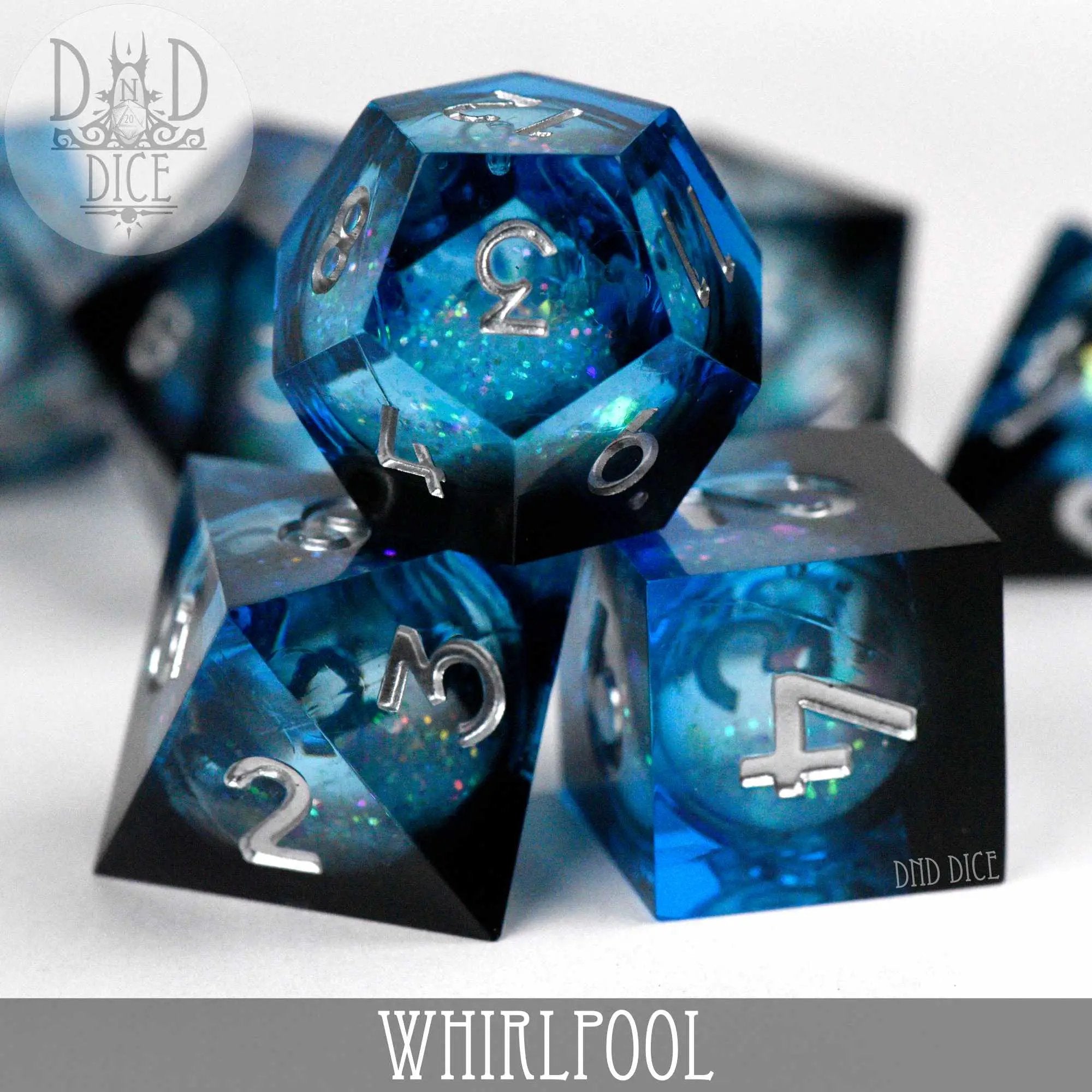 Whirlpool Liquid Core Dice Set by DNDDICE.COM