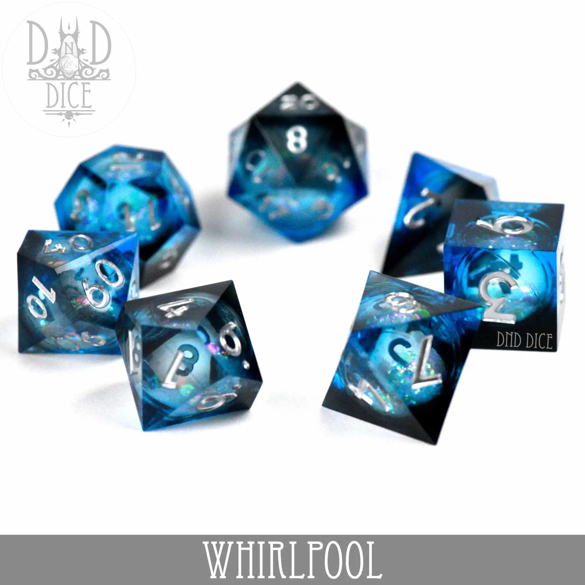 Whirlpool Liquid Core Dice Set by DNDDICE.COM