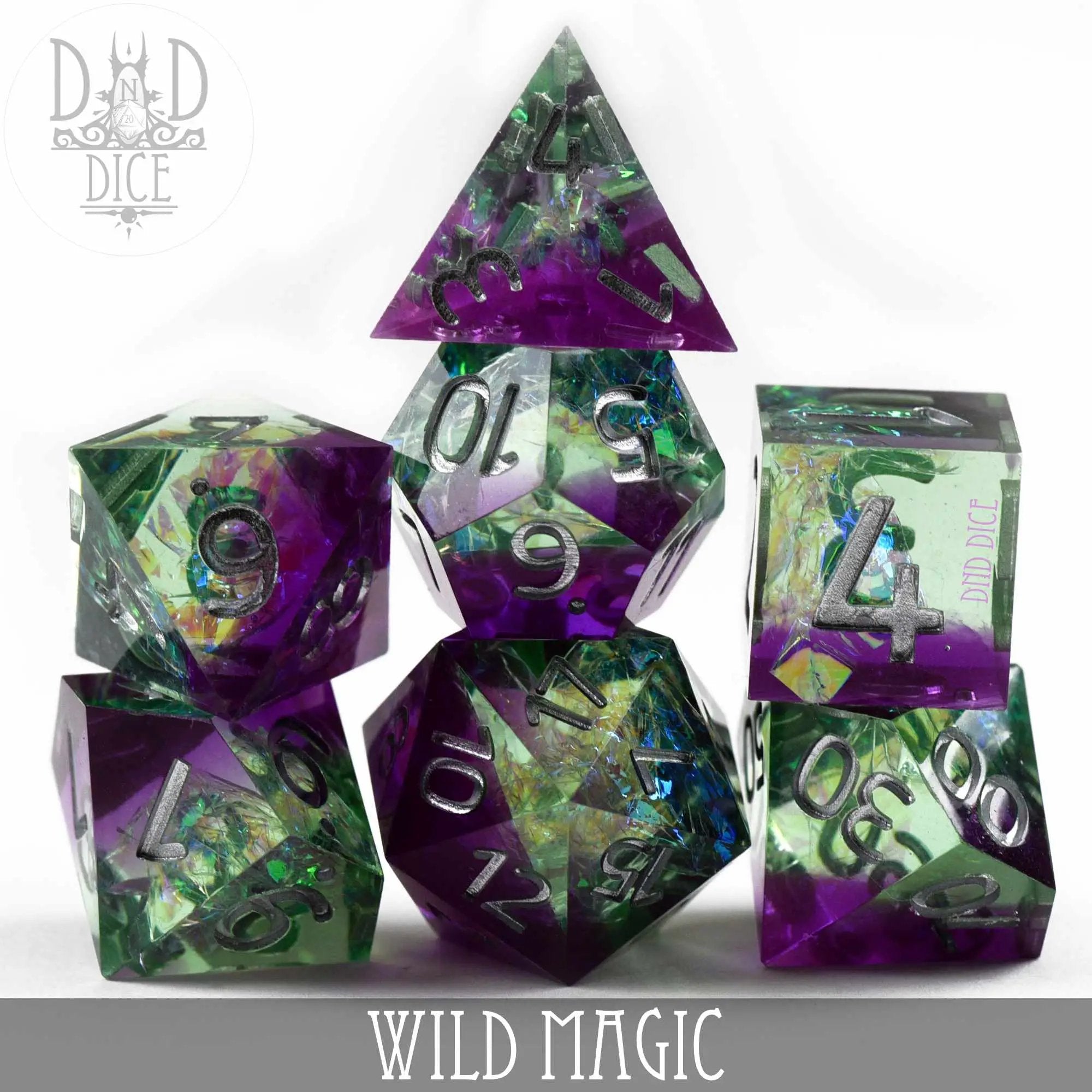 Wild Magic Handmade Dice Set by DNDDICE.COM
