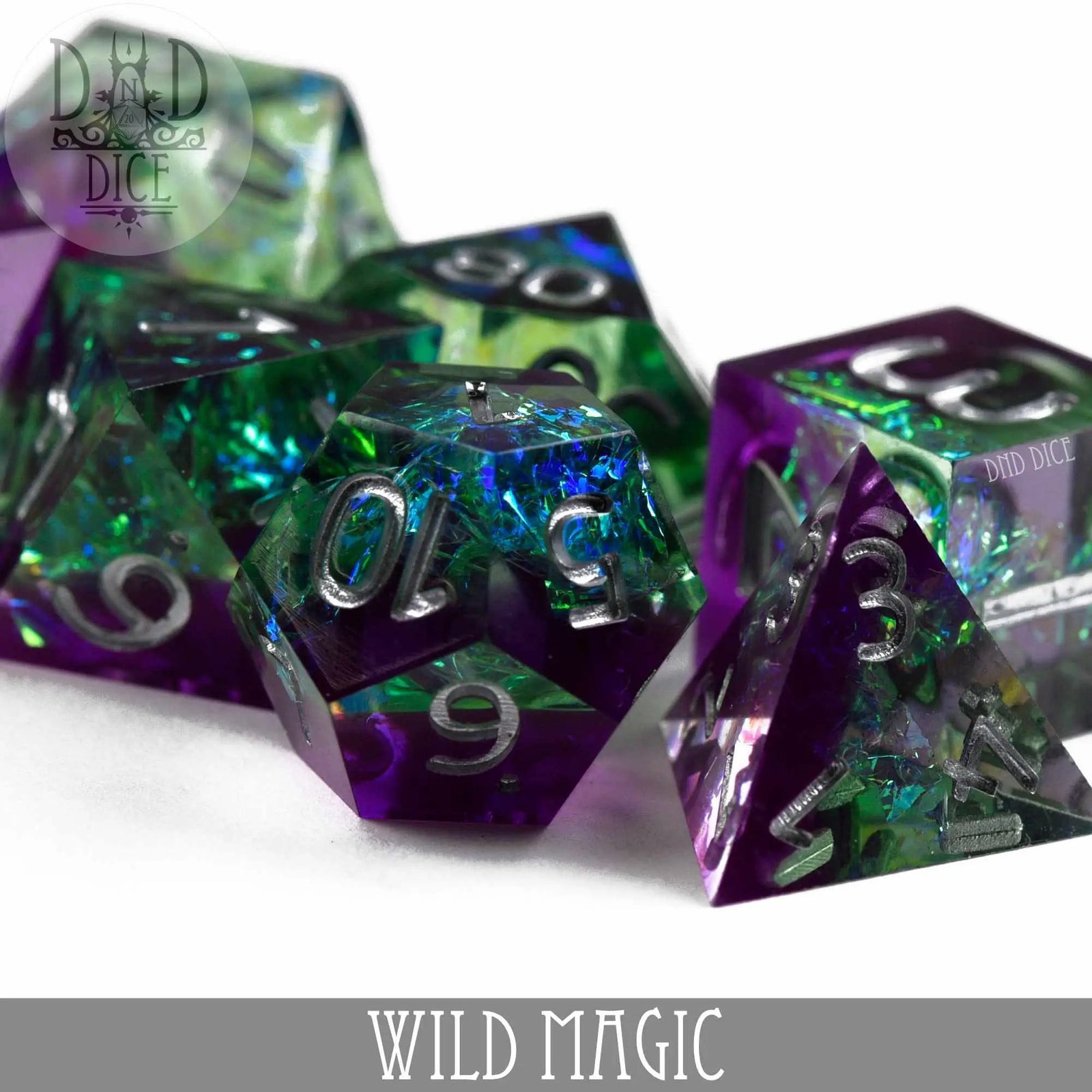 Wild Magic Handmade Dice Set by DNDDICE.COM