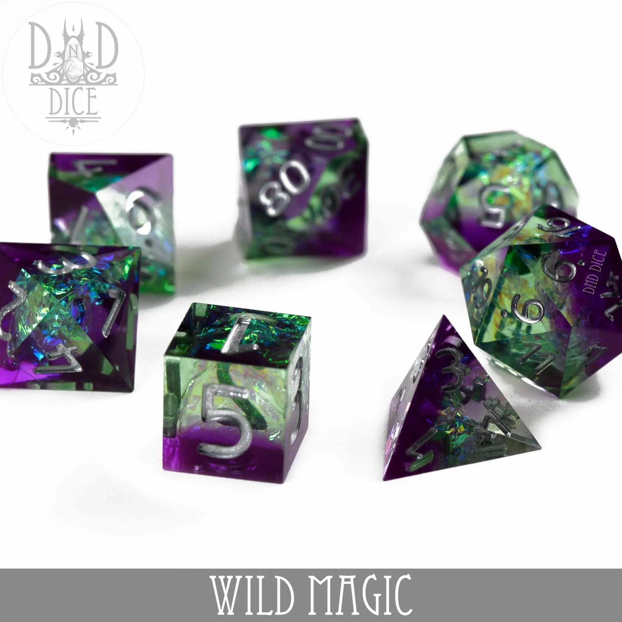 Wild Magic Handmade Dice Set by DNDDICE.COM