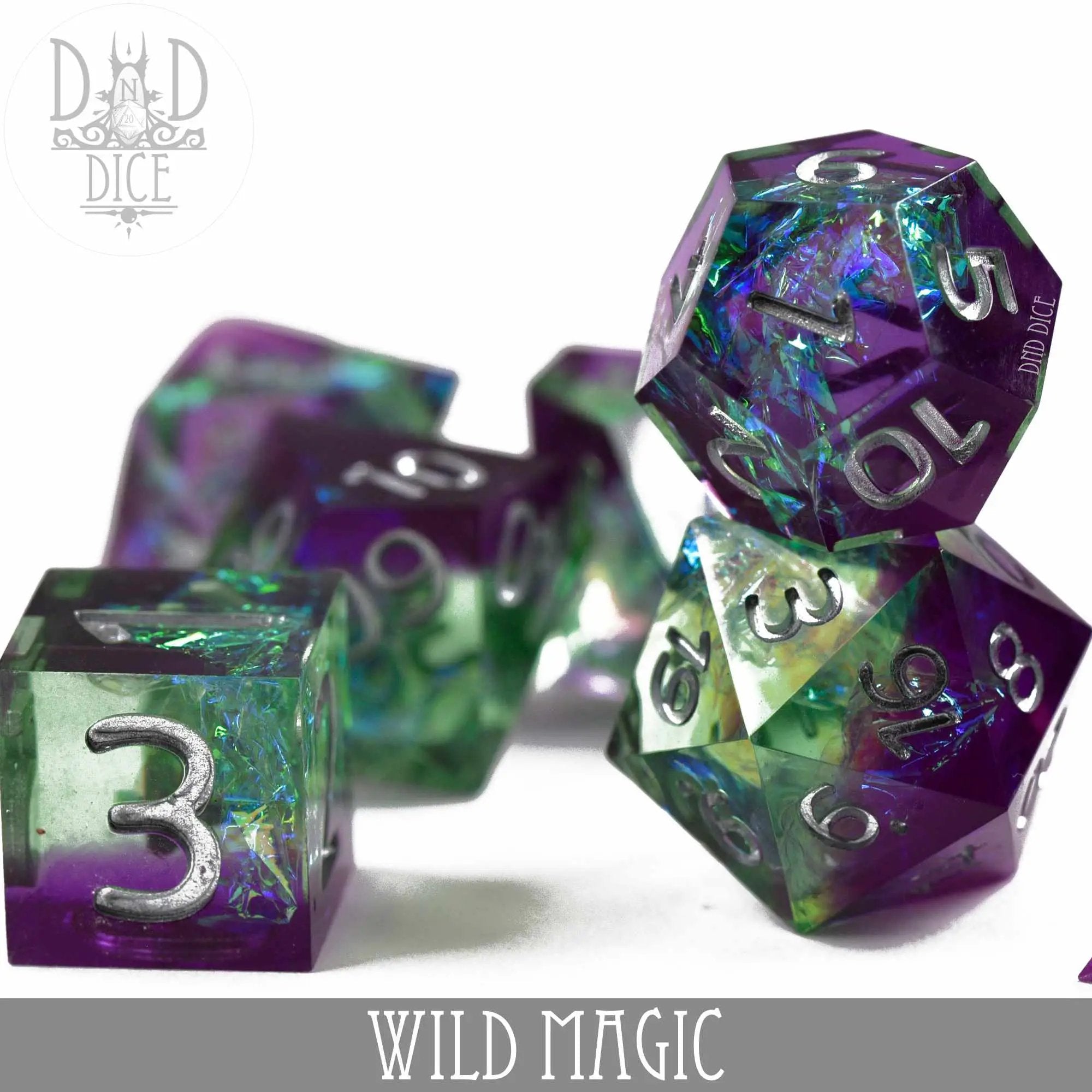 Wild Magic Handmade Dice Set by DNDDICE.COM