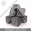 Windswept Battlefield Metal Dice Set by DNDDICE.COM