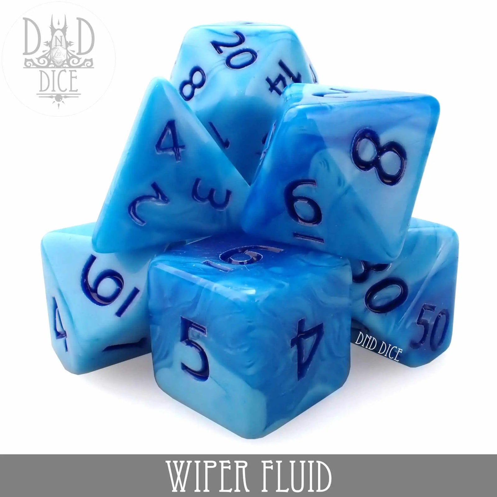 Wiper Fluid Dice Set by DNDDICE.COM